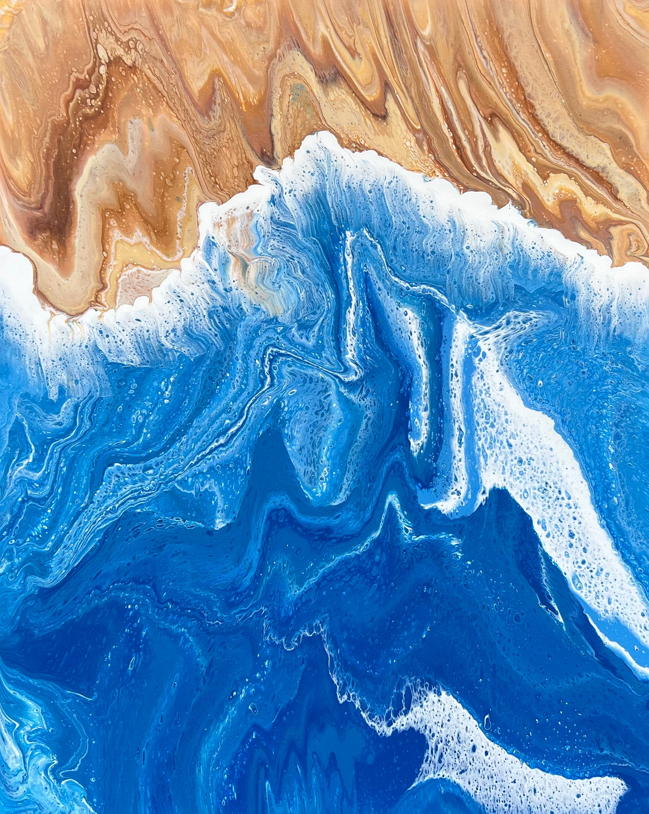 Ocean Glow 120cm x 150cm Beach Abstract Art Painting