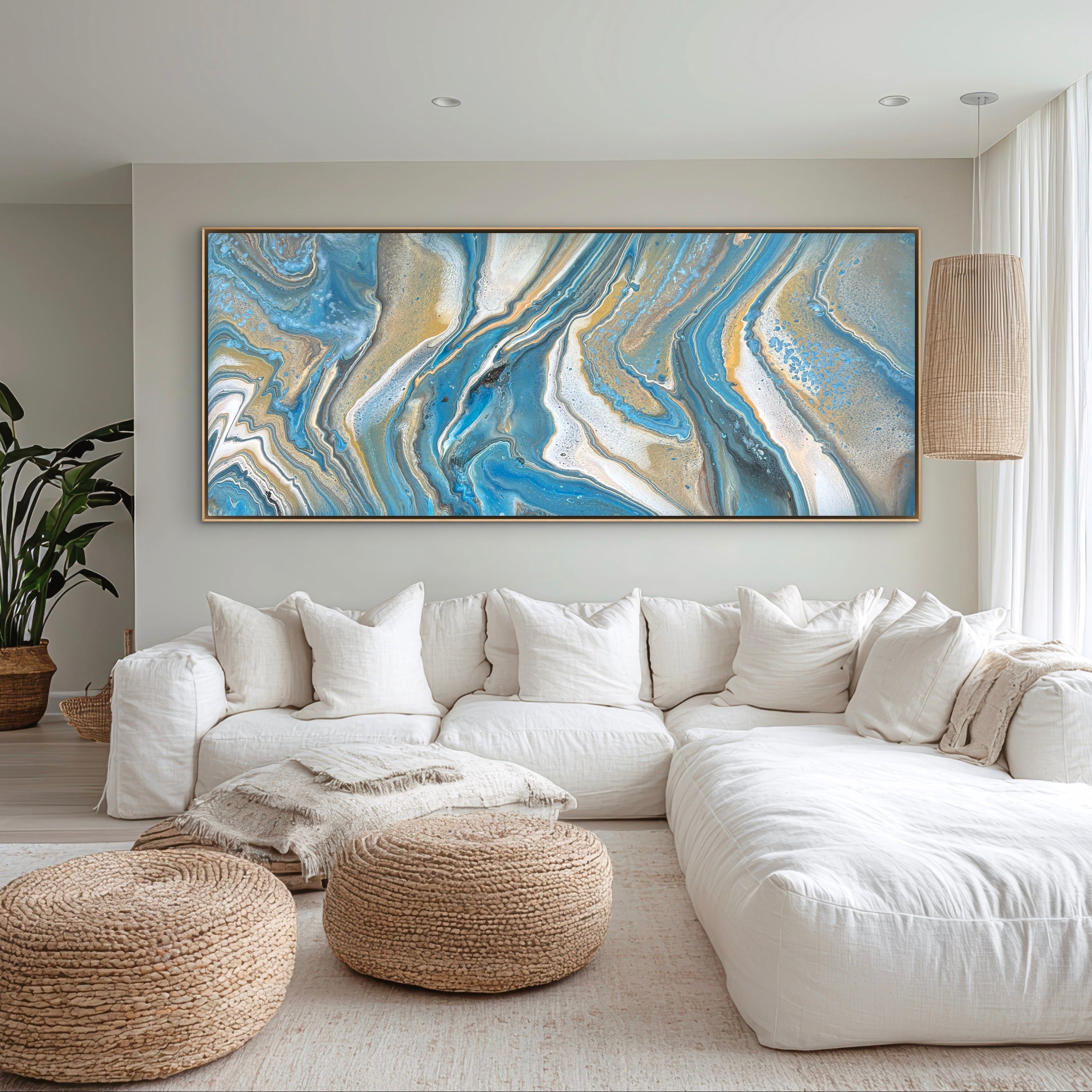 Ocean Calm 240cm x 100cm Abstract Art Painting
