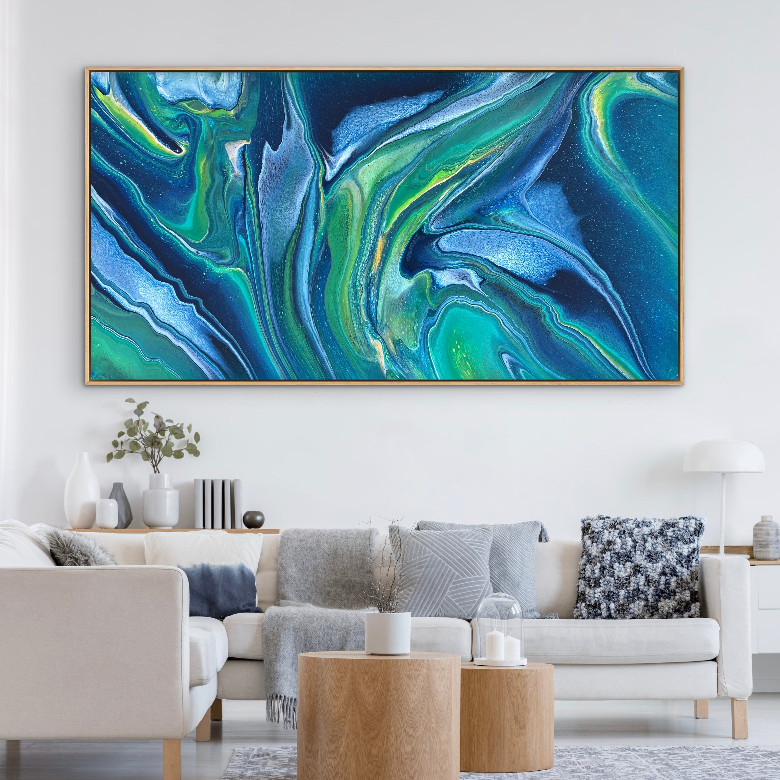 Royal Peacock 190cm x 100cm Abstract Art Painting
