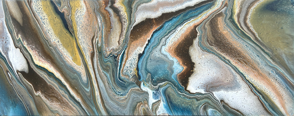 Layered Earth 200cm x 80cm Abstract Art Painting