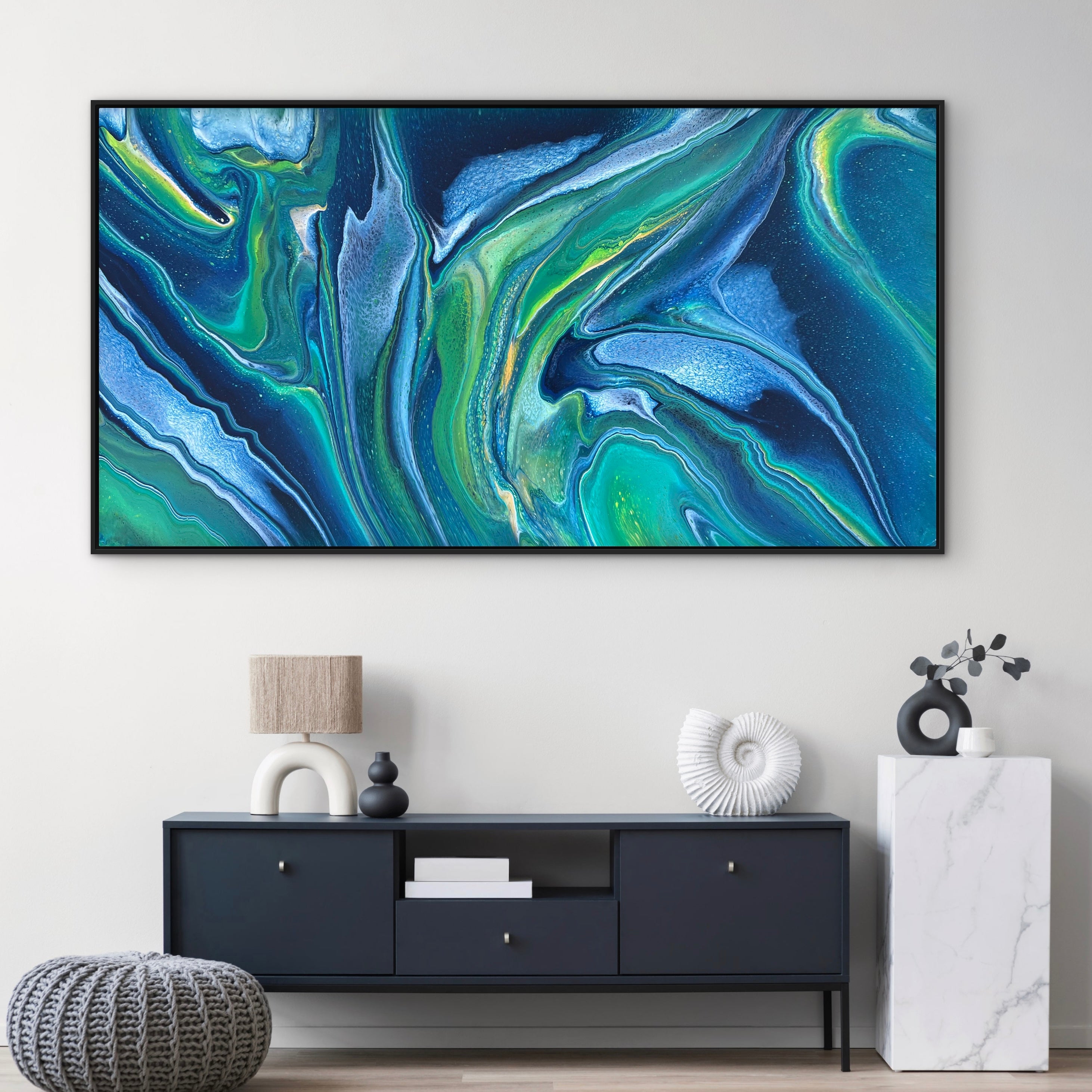 Royal Peacock 190cm x 100cm Abstract Art Painting