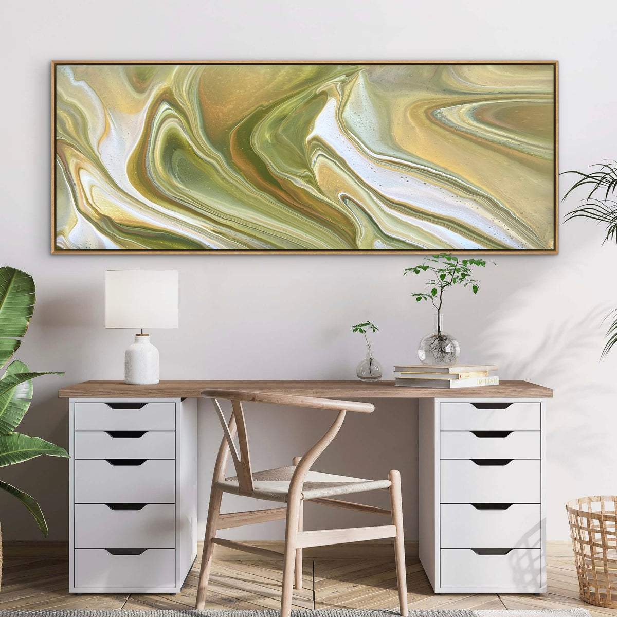 Olive 160cm x 60cm Abstract Art Painting