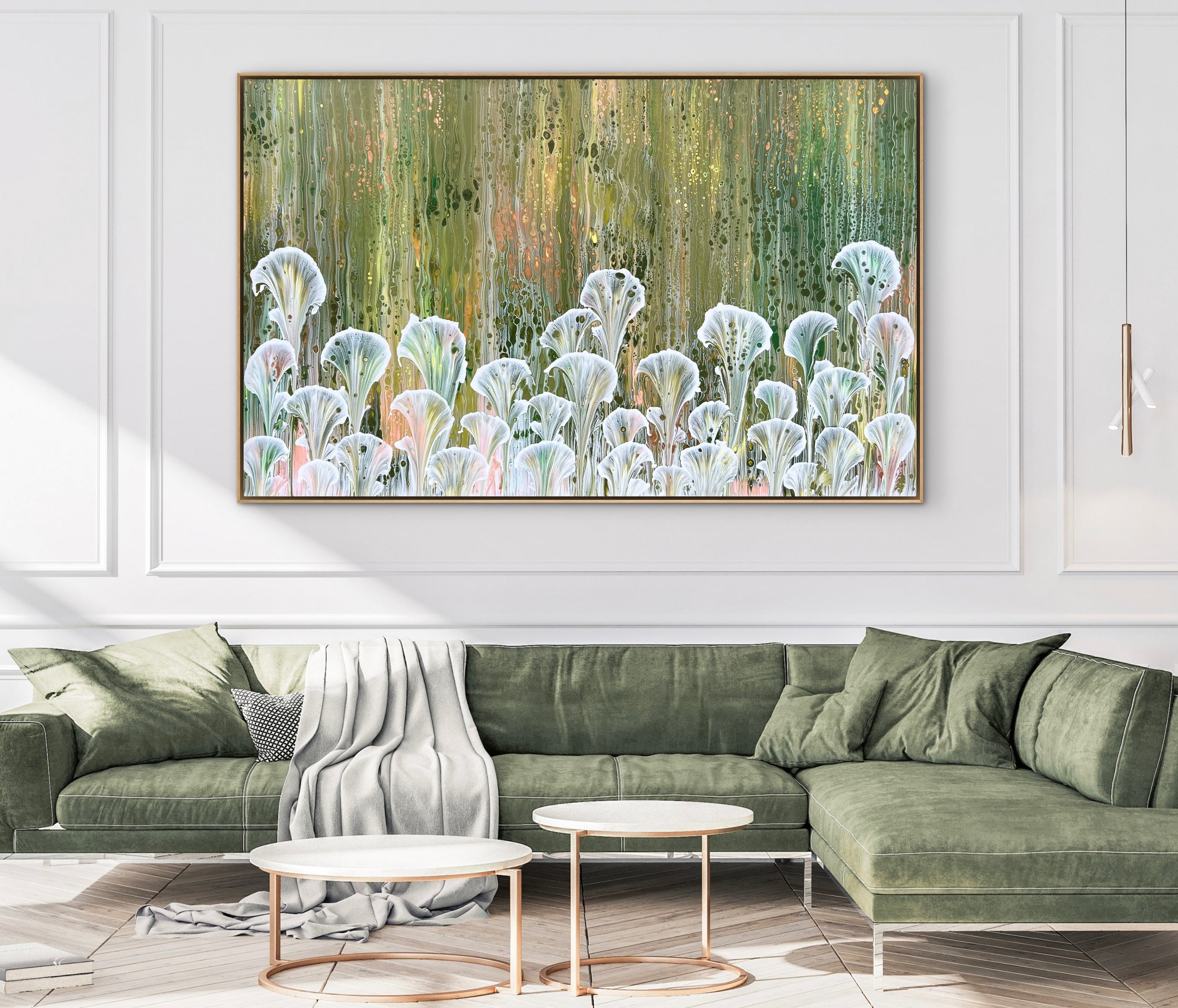 Wandering Meadow 160cm x 100cm Floral and Coral Art Painting