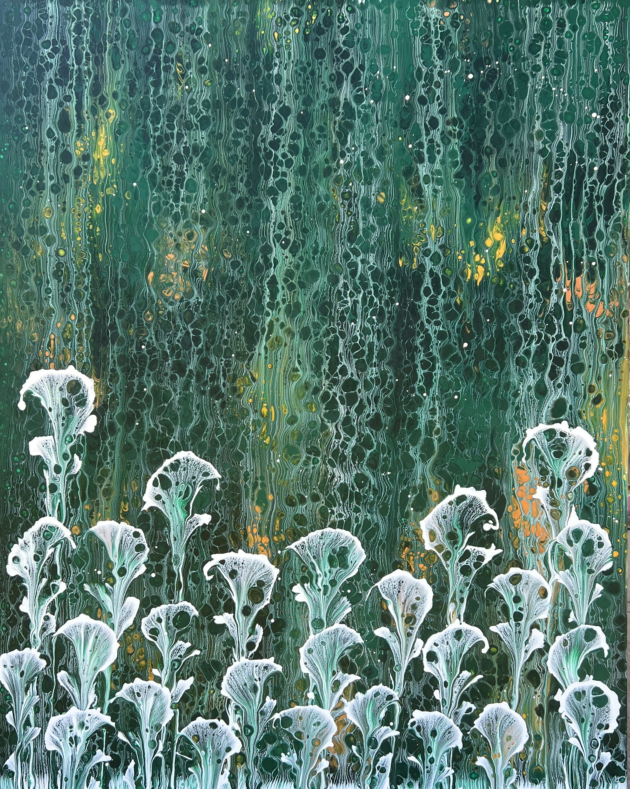 Whispering Breeze 120cm x 150cm Floral and Coral Art Painting
