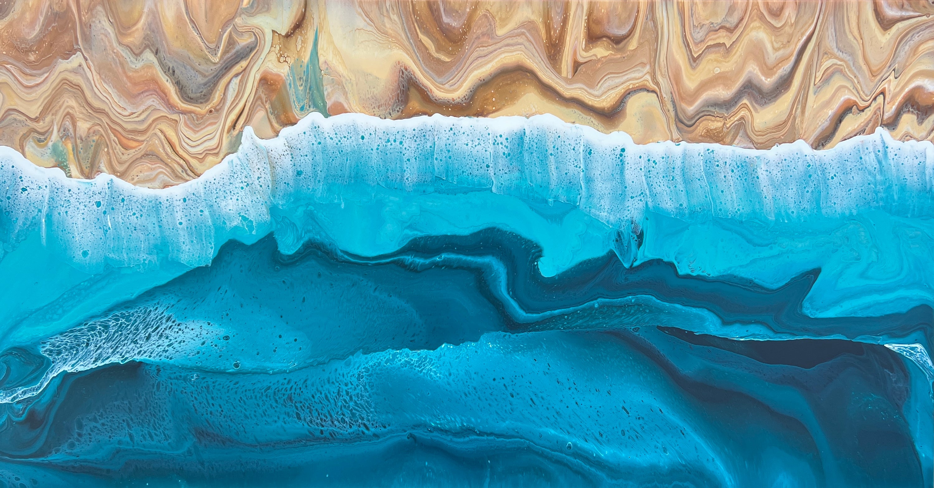The Endless Coast 190cm x 100cm Beach Abstract Art Painting