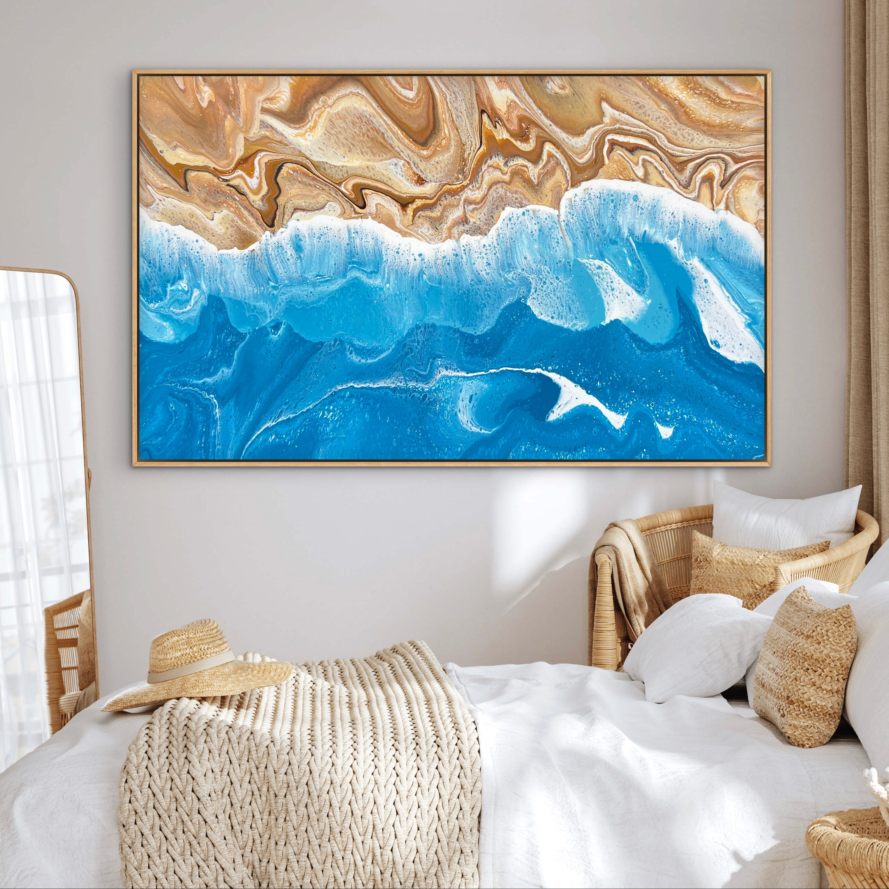 Ocean Pulse 160cm x 100cm Beach Abstract Art Painting