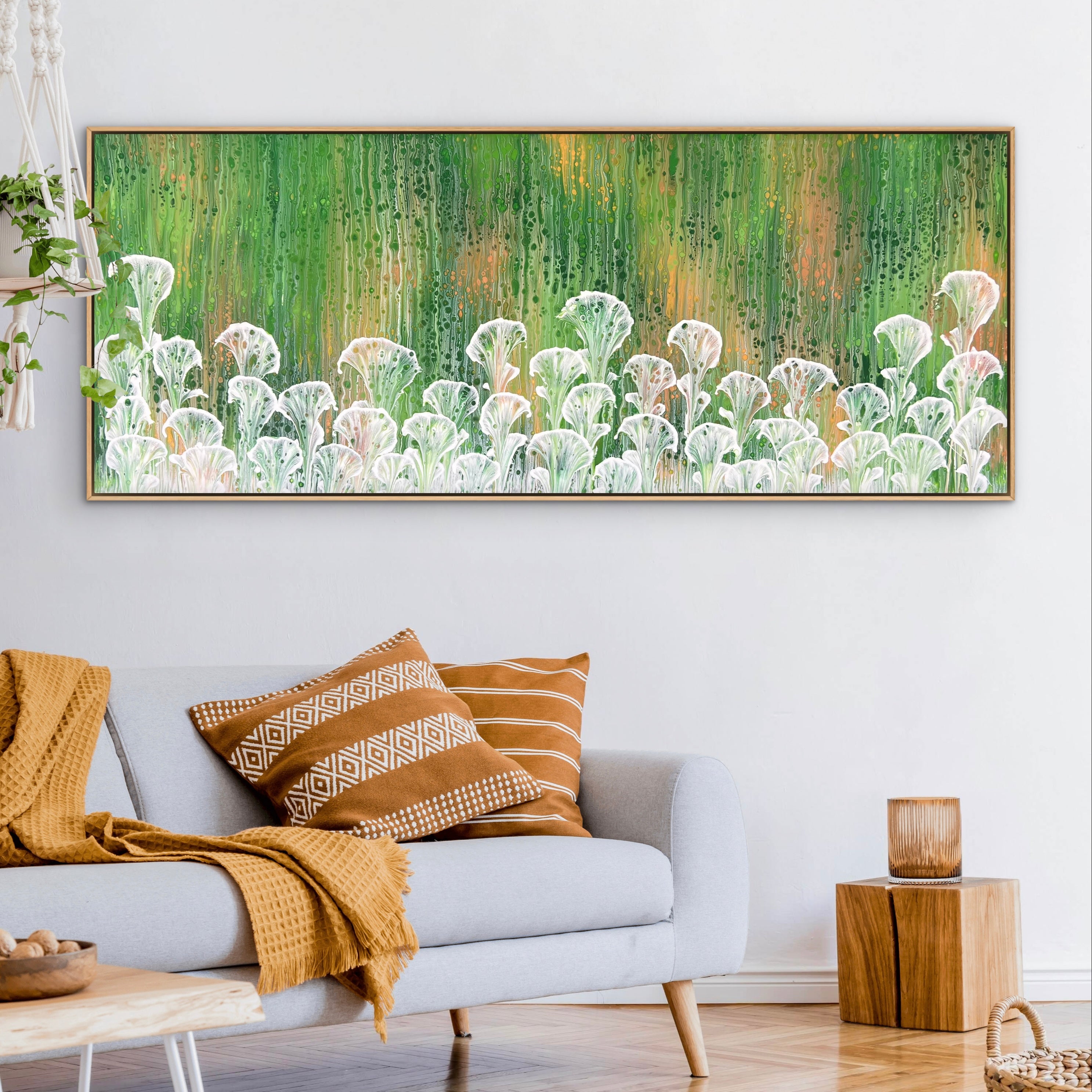 Natures Bloom 200cm x 80cm Floral and Coral Art Painting