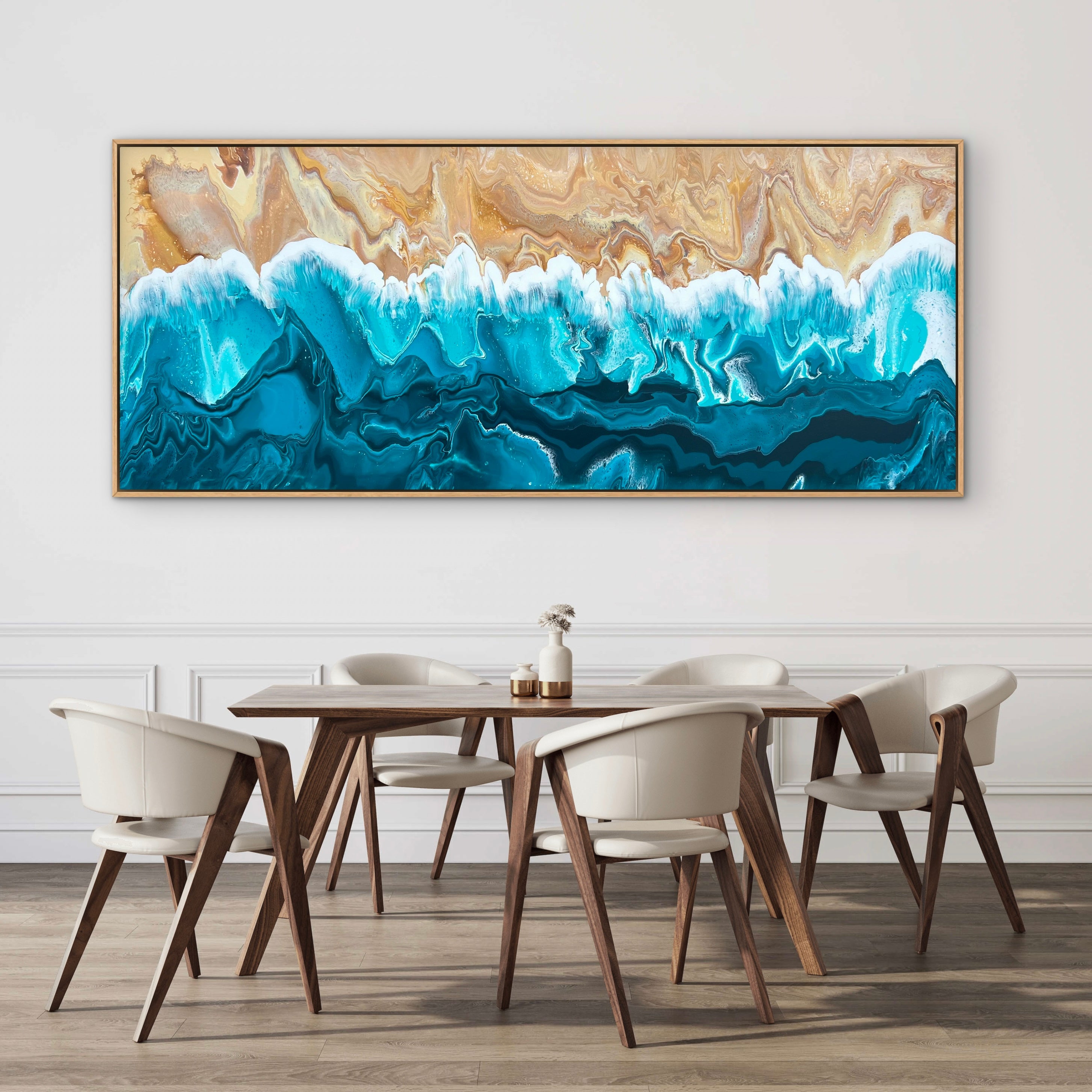 Coastal Aura 240cm x 100cm Beach Abstract Art Painting