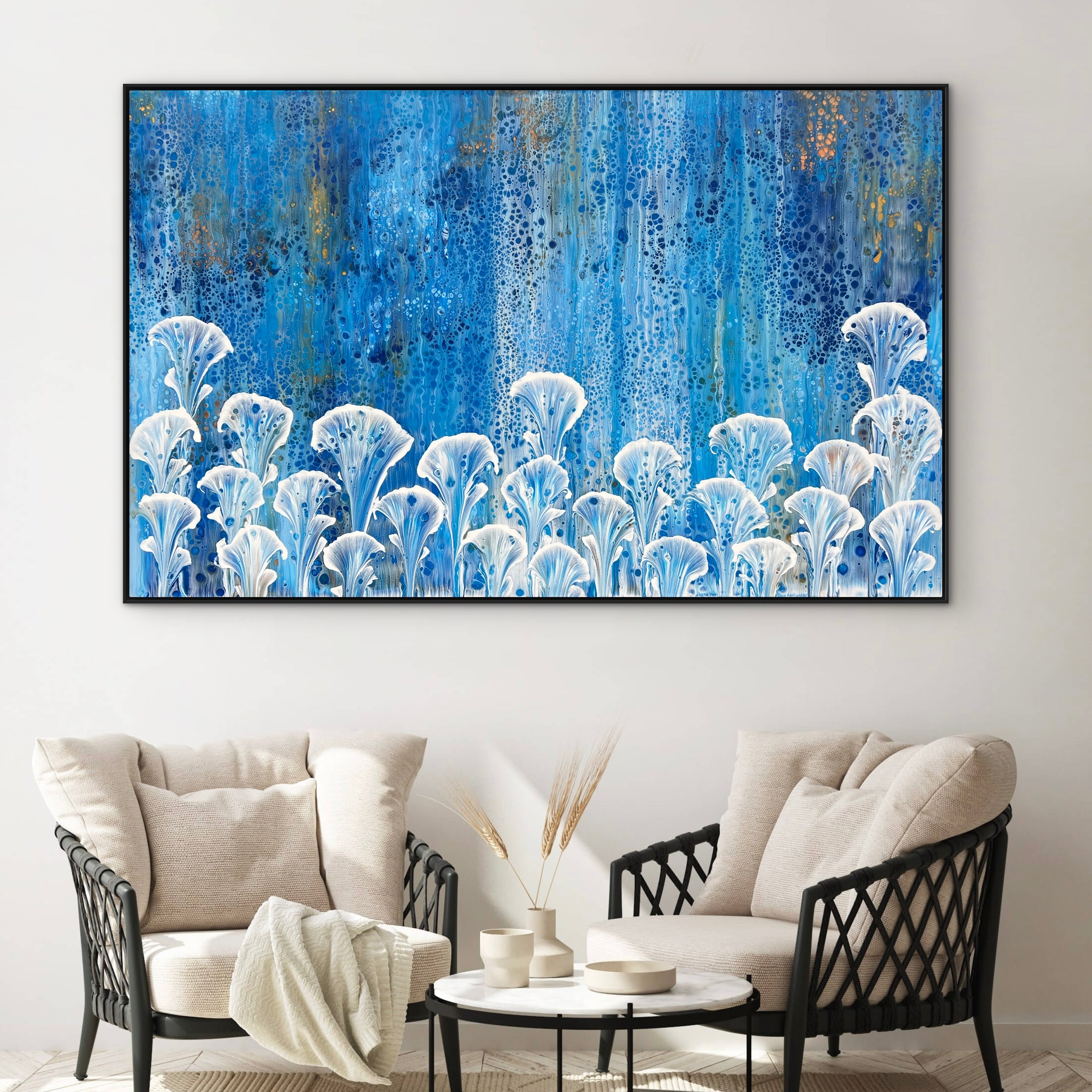The Reef 160cm x 100cm Floral and Coral Art Painting