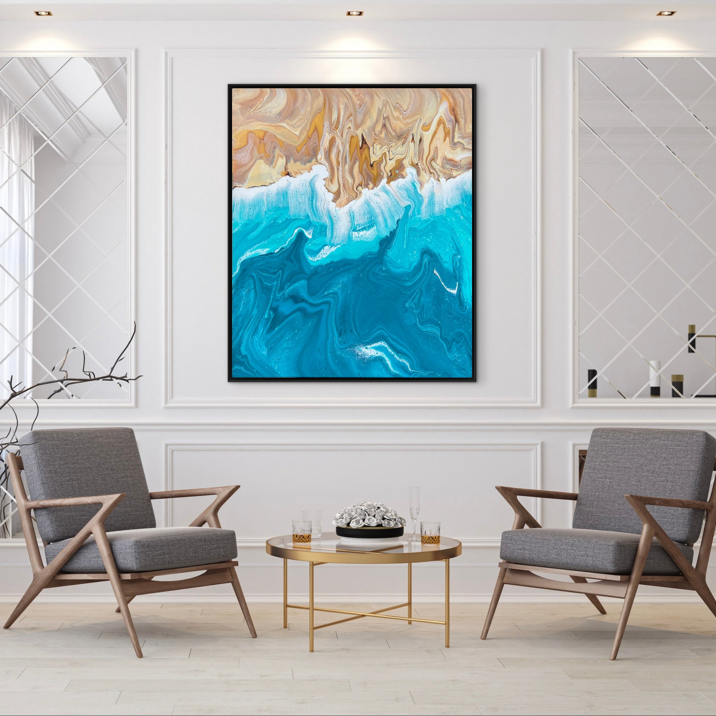 Tidal Echo 120cm x 100cm Beach Abstract Art Painting