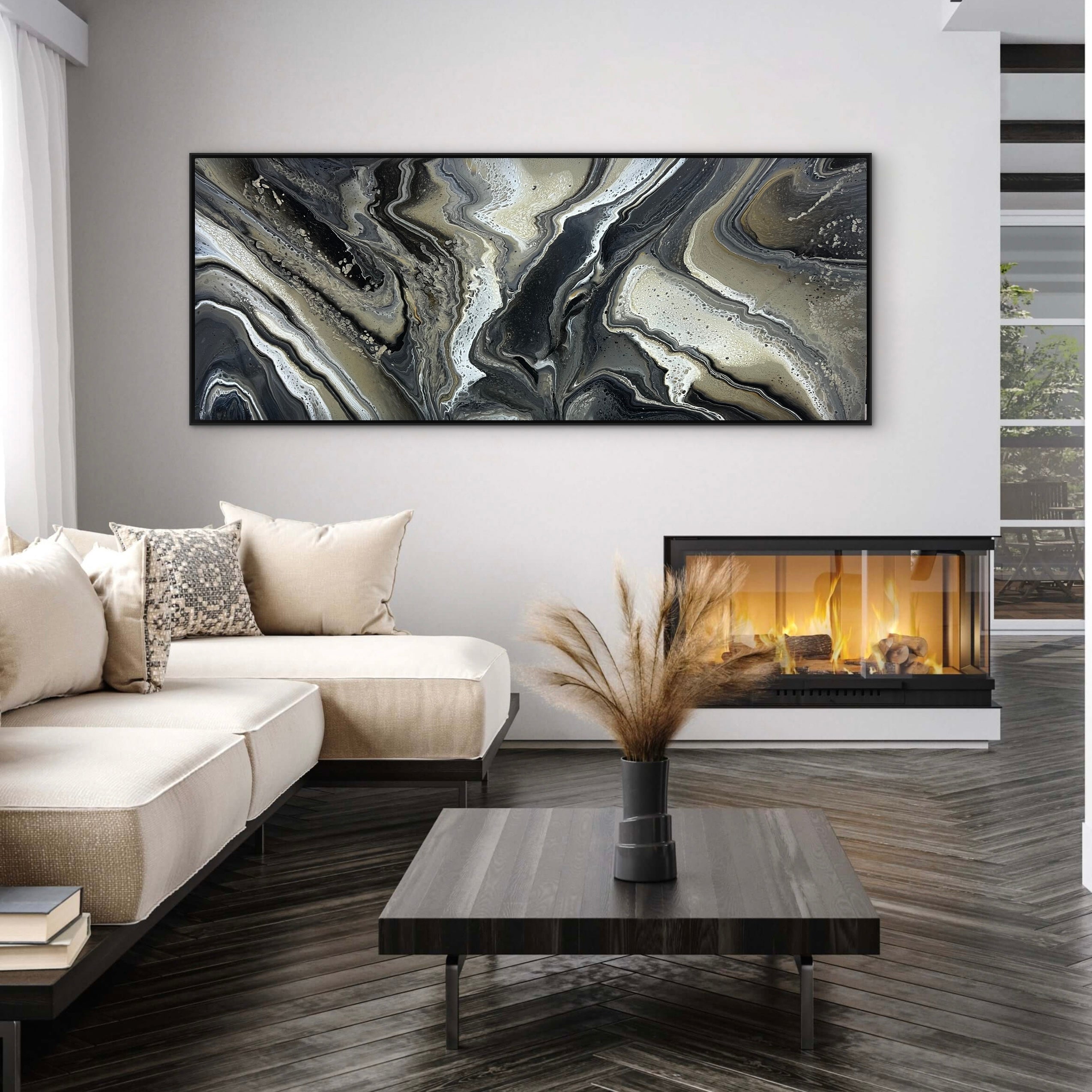 Shadow 200cm x 80cm Abstract Art Painting