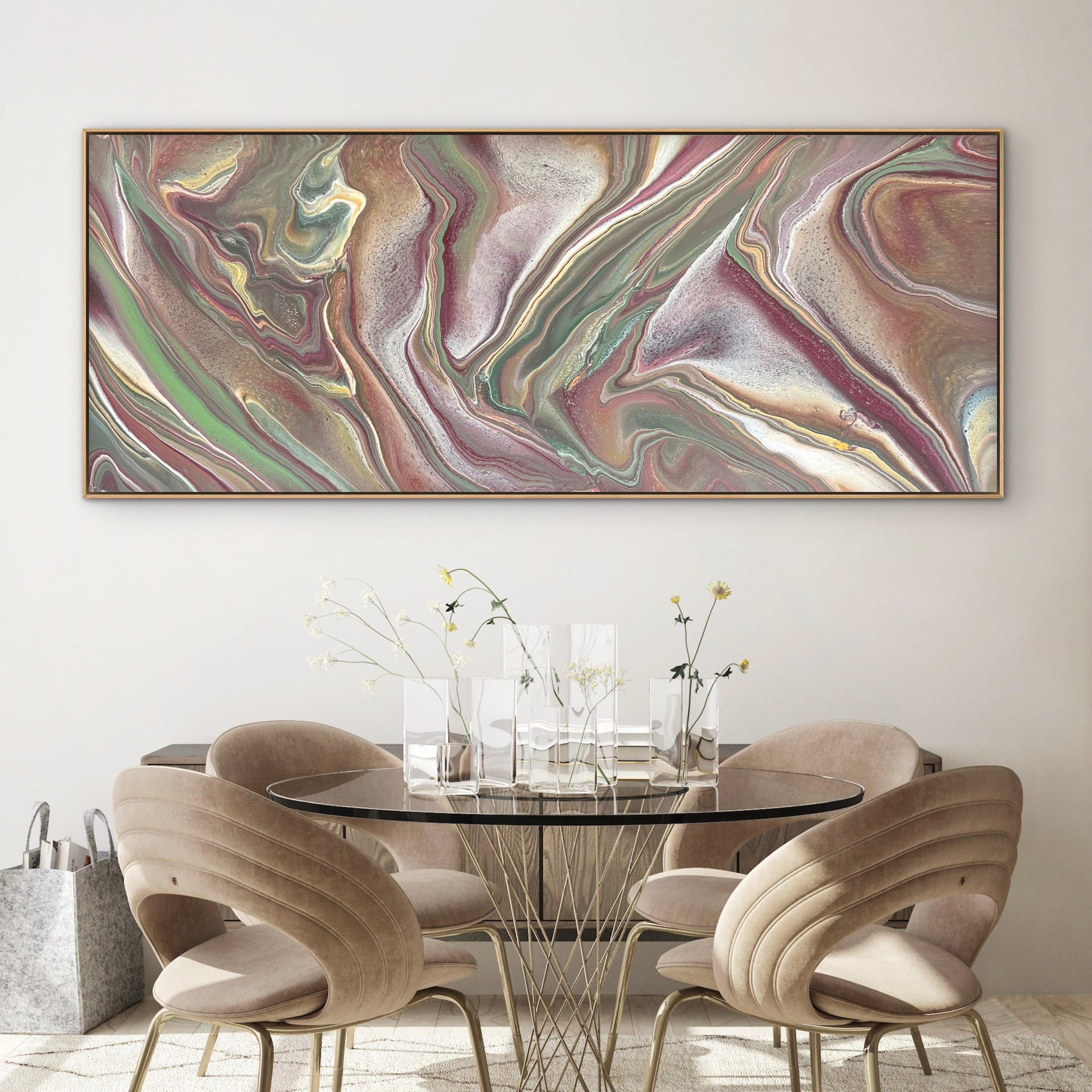 Jaded Mauve 200cm x 80cm Abstract Art Painting