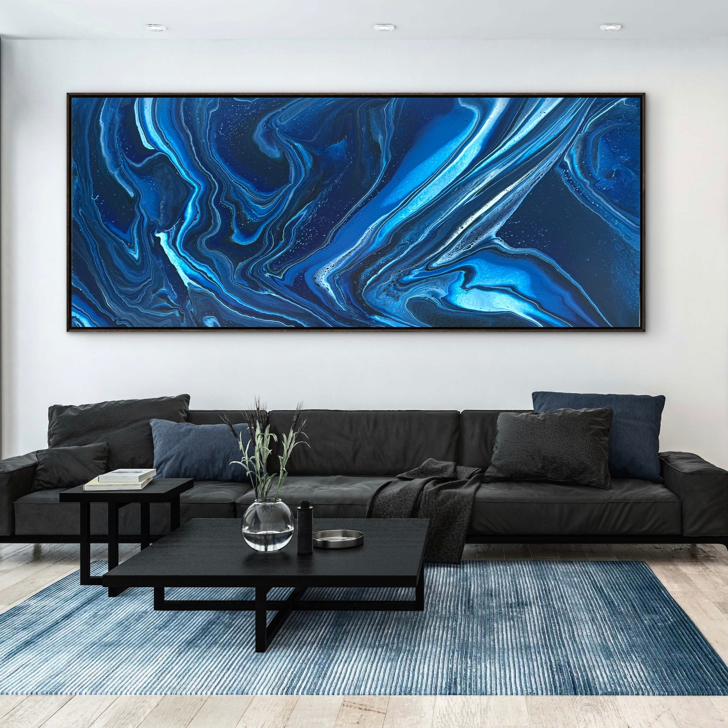 Echoing Depths 240cm x 100cm Abstract Art Painting