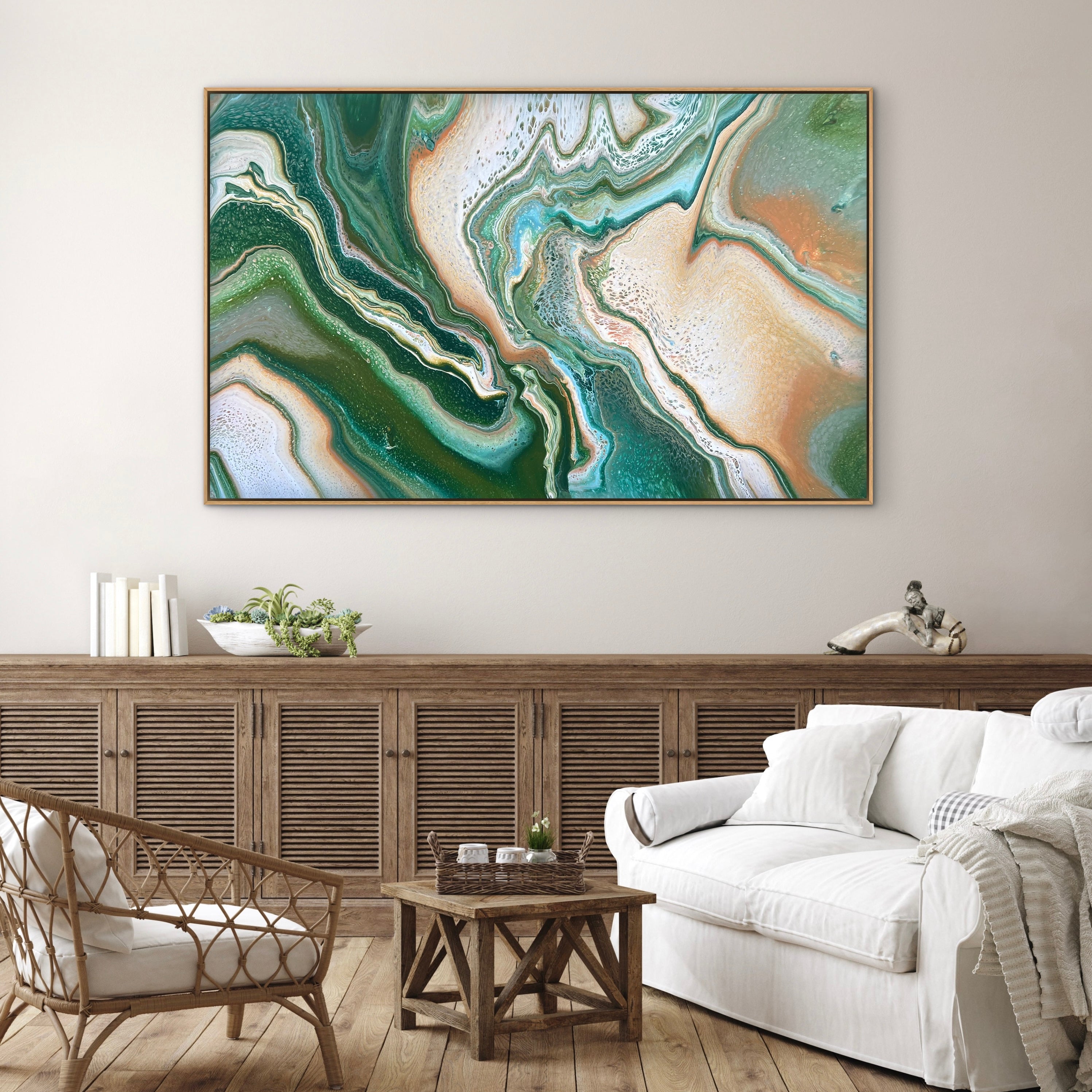 Flourishing Terracotta 160cm x 100cm Abstract Art Painting (SOLD)
