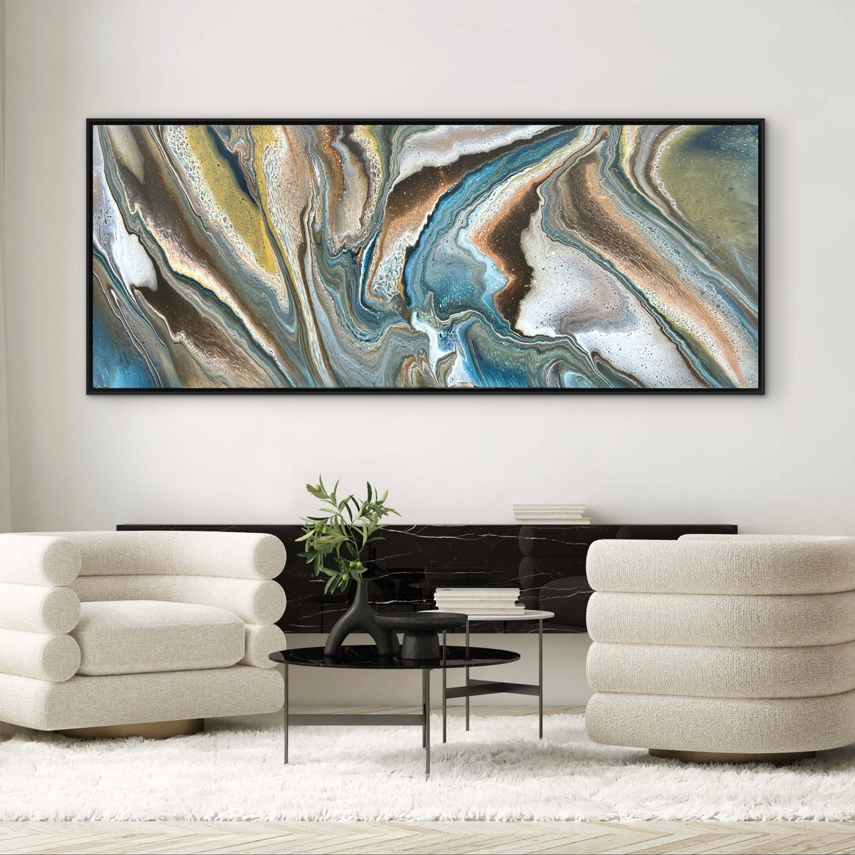 Layered Earth 200cm x 80cm Abstract Art Painting