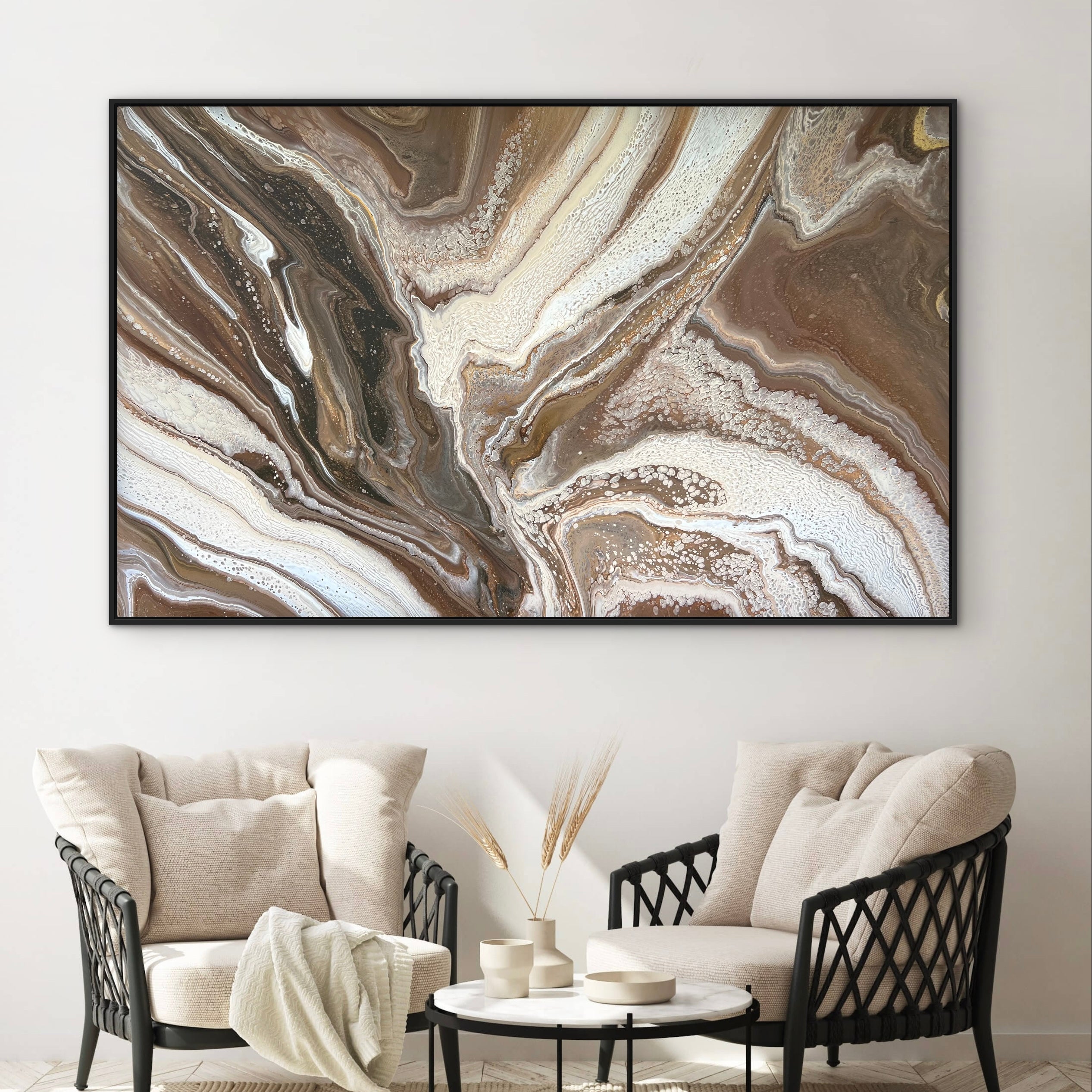 Mocha and Sugar 160cm x 100cm Abstract Art Painting