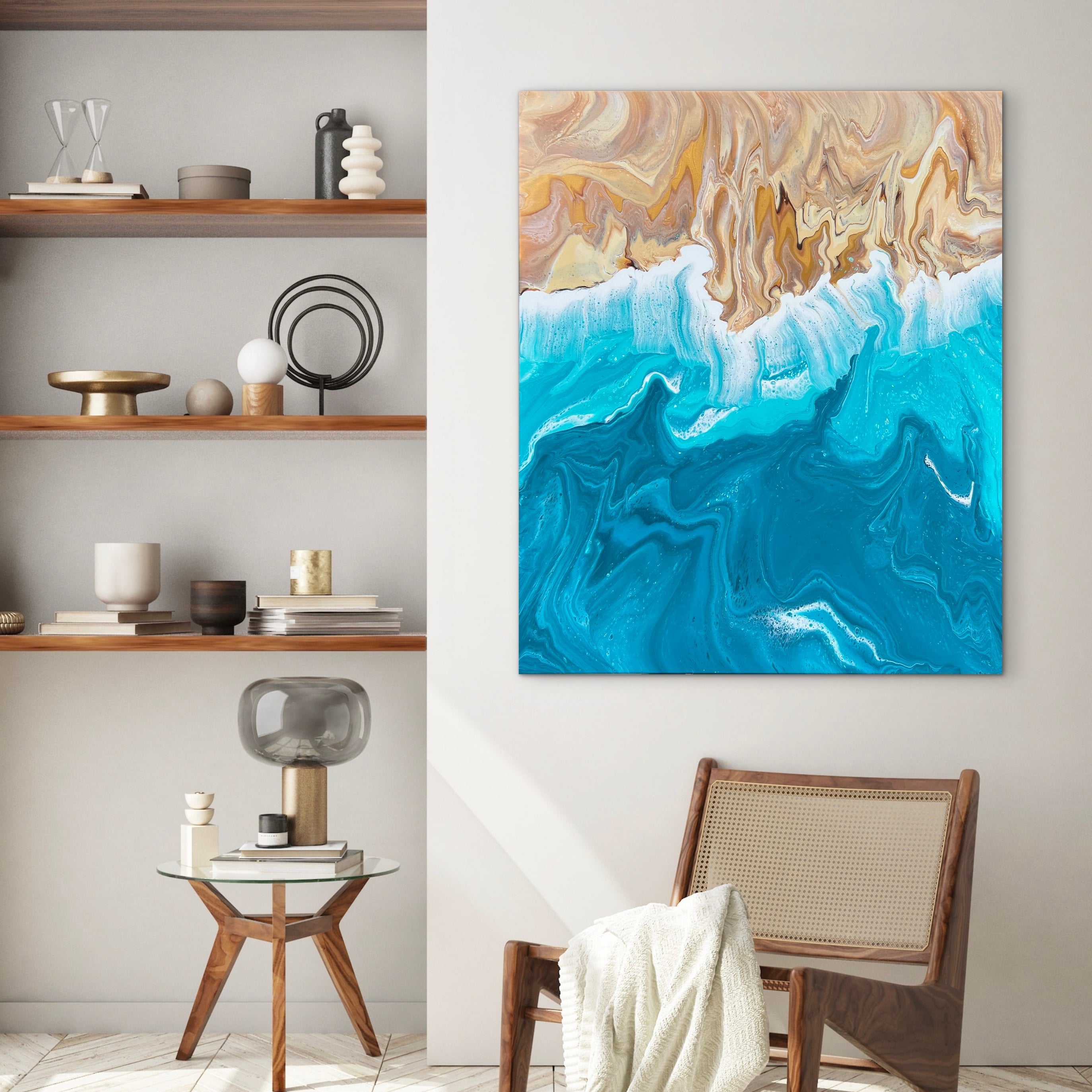 Tidal Echo 120cm x 100cm Beach Abstract Art Painting