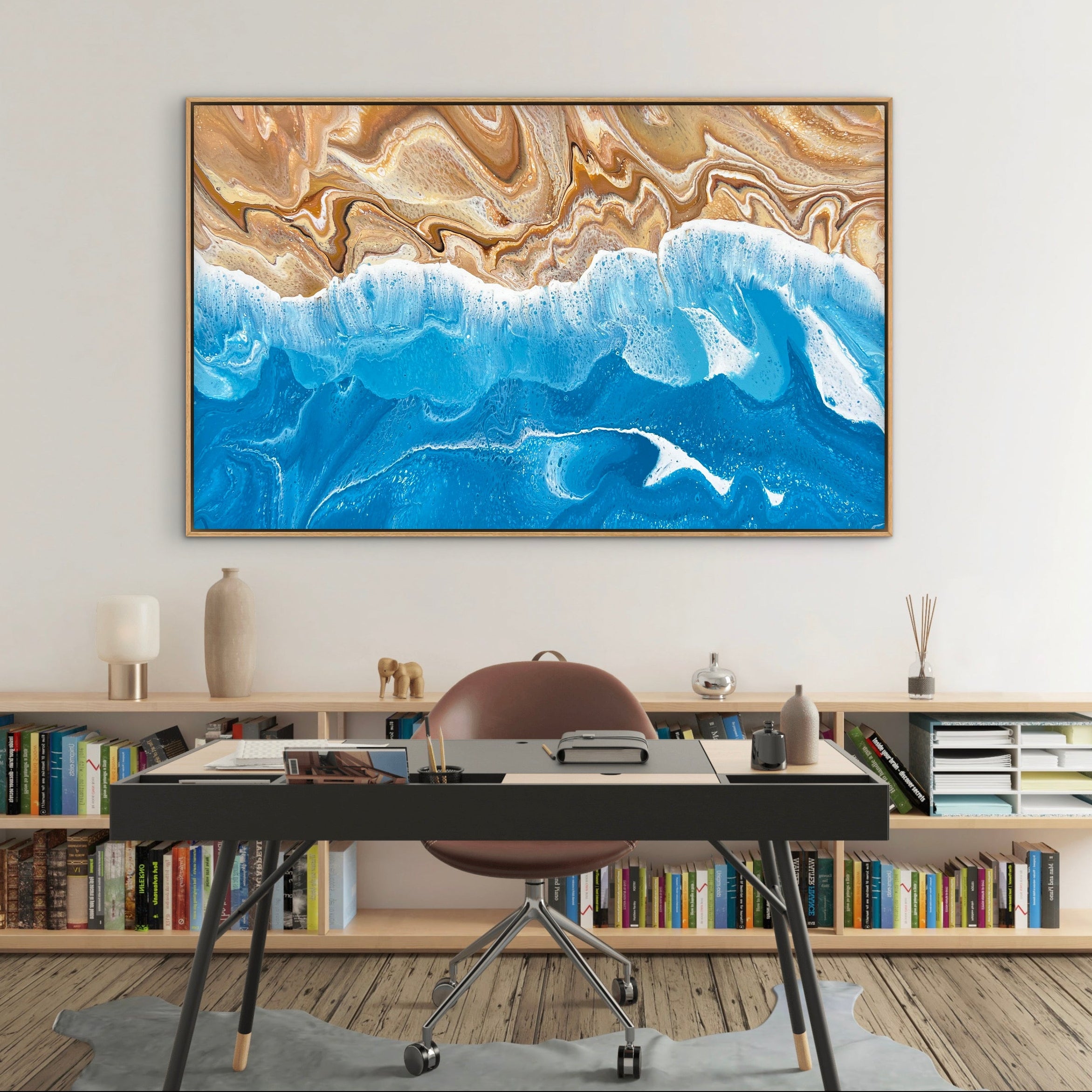 Ocean Pulse 160cm x 100cm Beach Abstract Art Painting