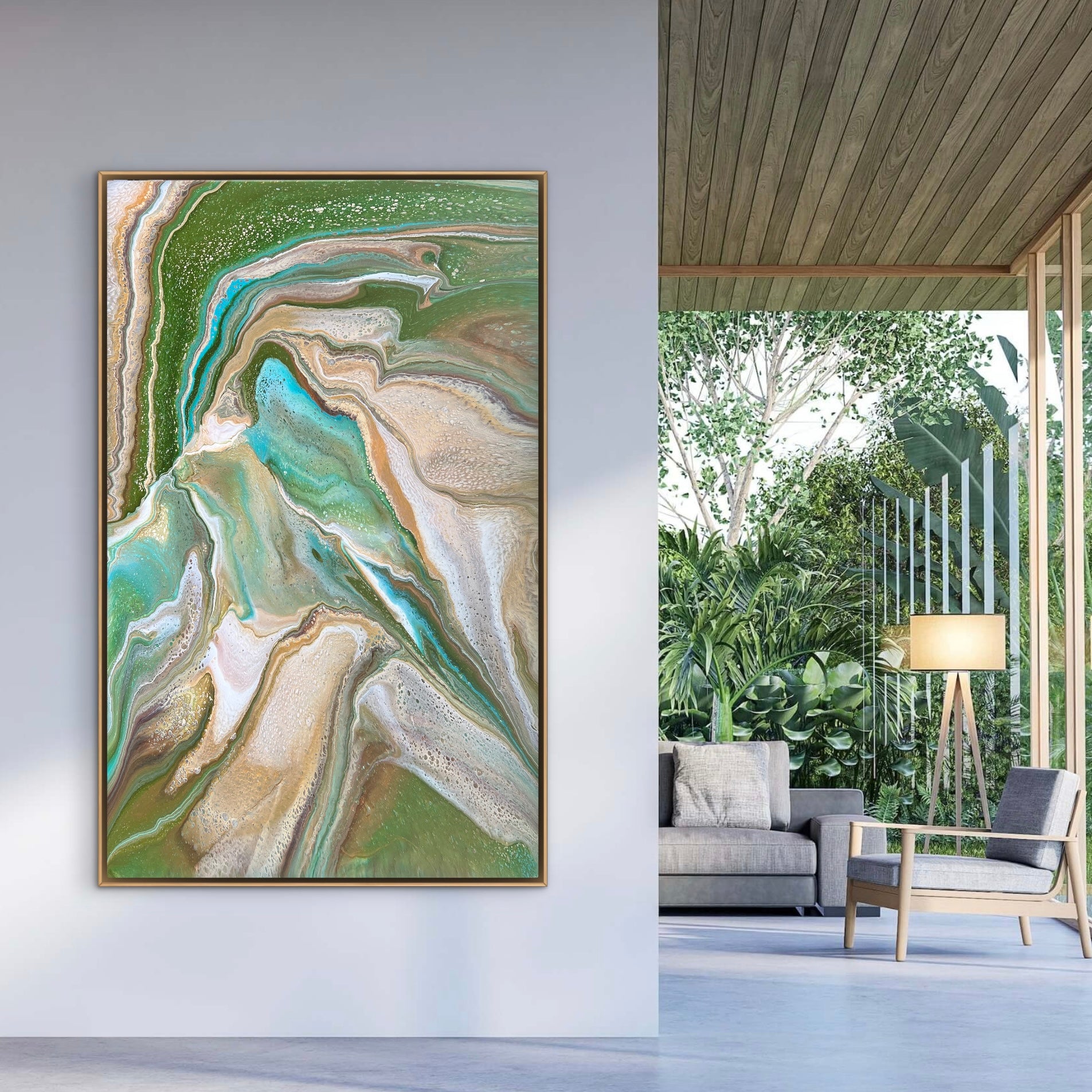 Natures Serenity 160cm x 100cm Abstract Art Painting