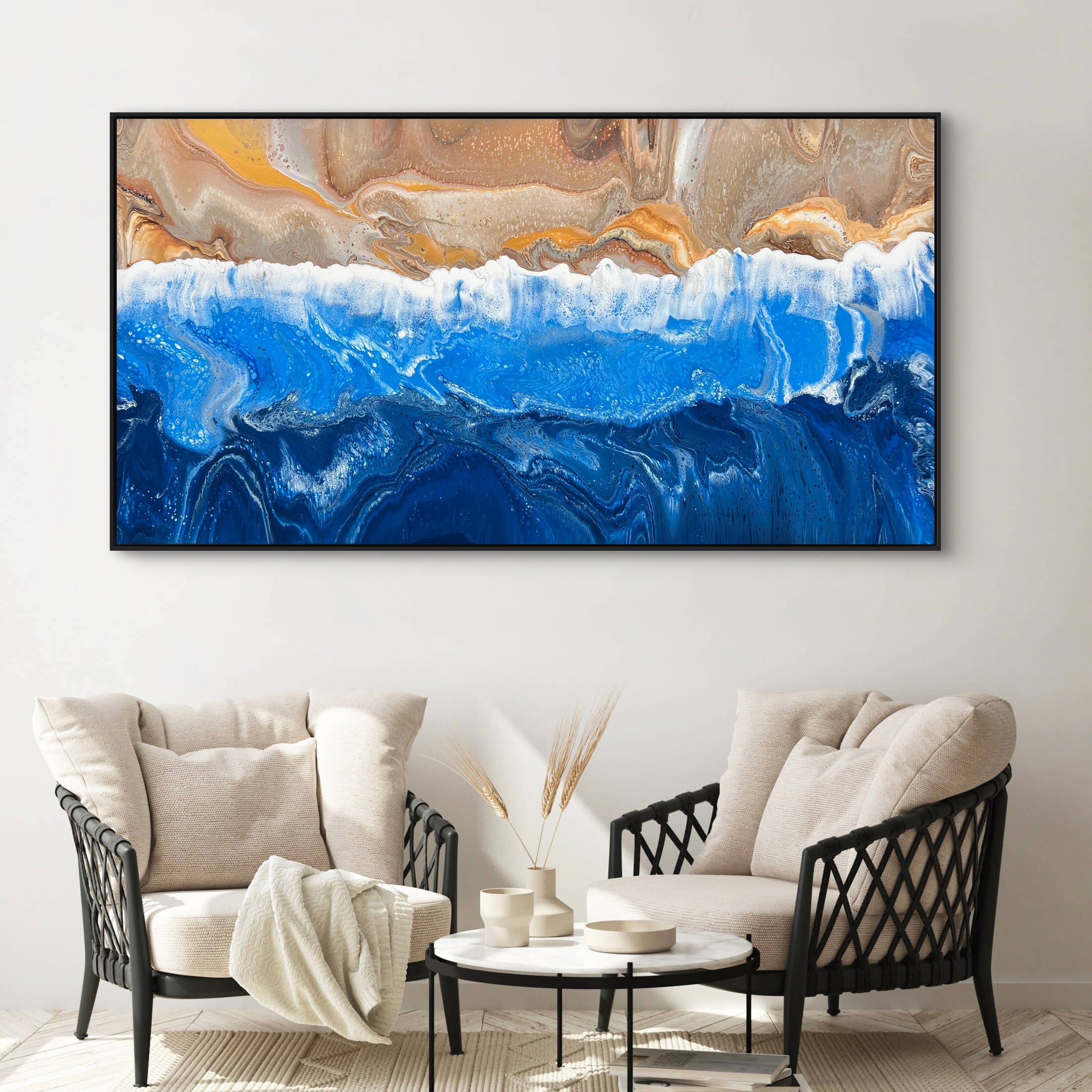 Coastal Breeze 190cm x 100cm Beach Abstract Art Painting (SOLD)