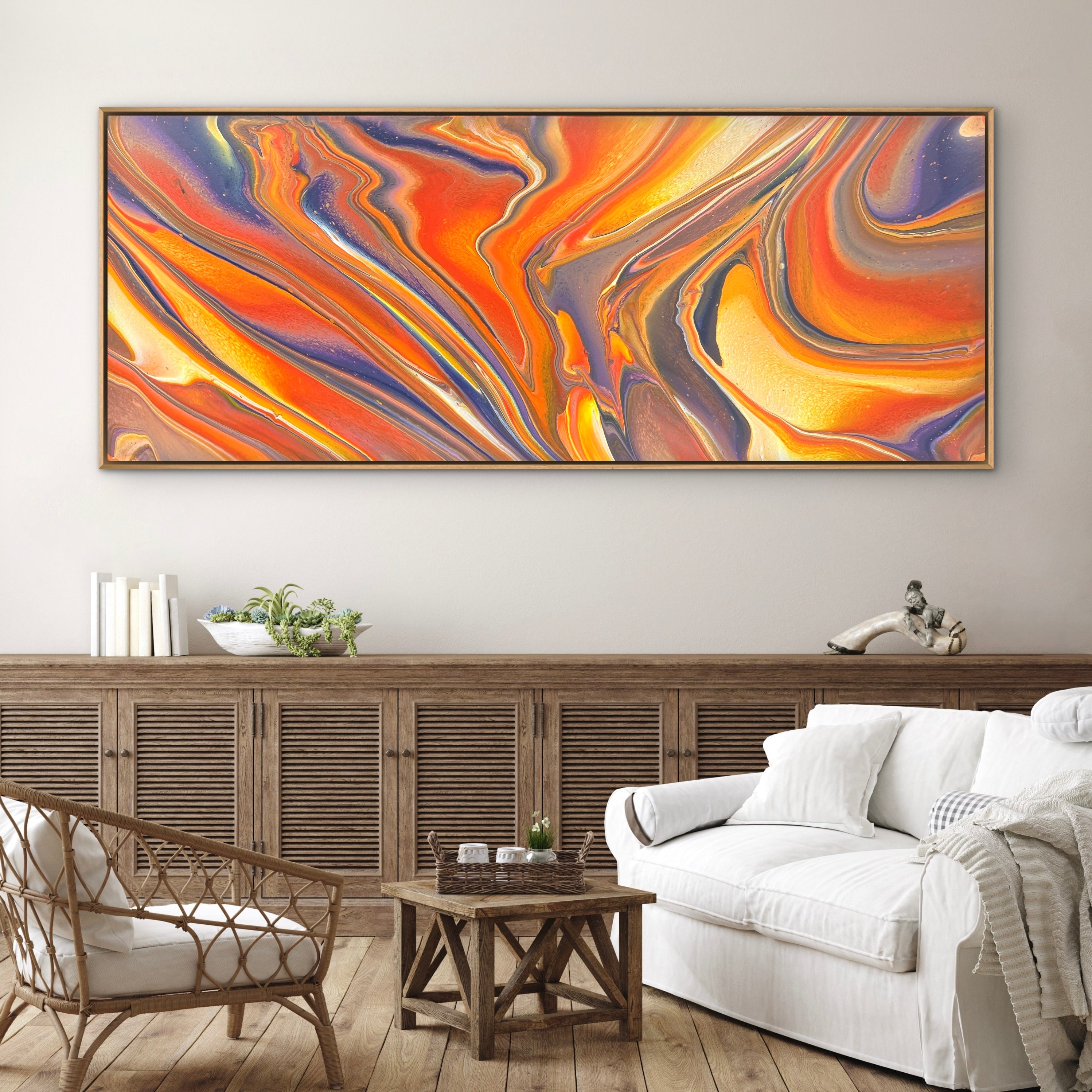 At Sunset... 200cm x 80cm Abstract Art Painting