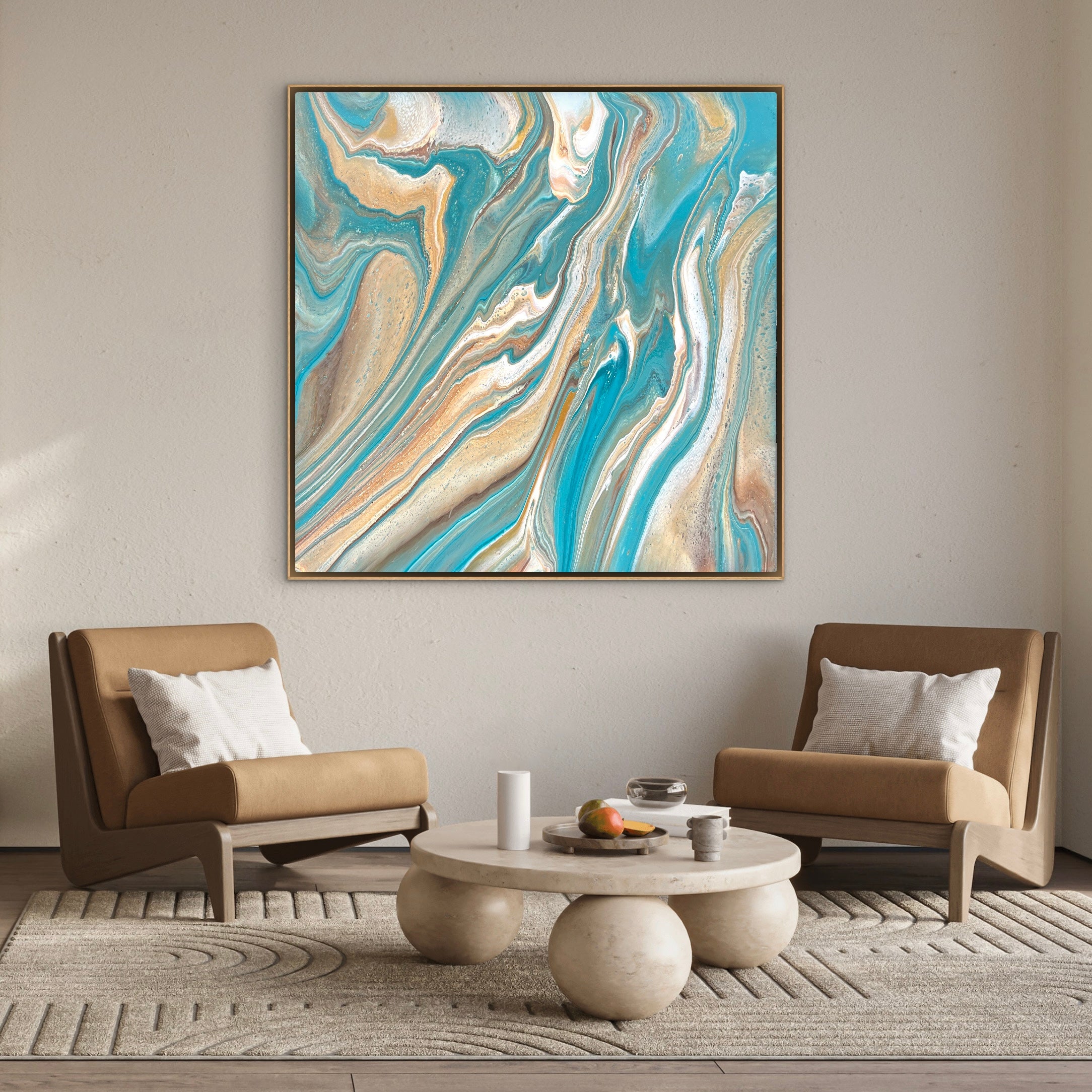 Coastal Calm 120cm x 120cm Abstract Art Painting