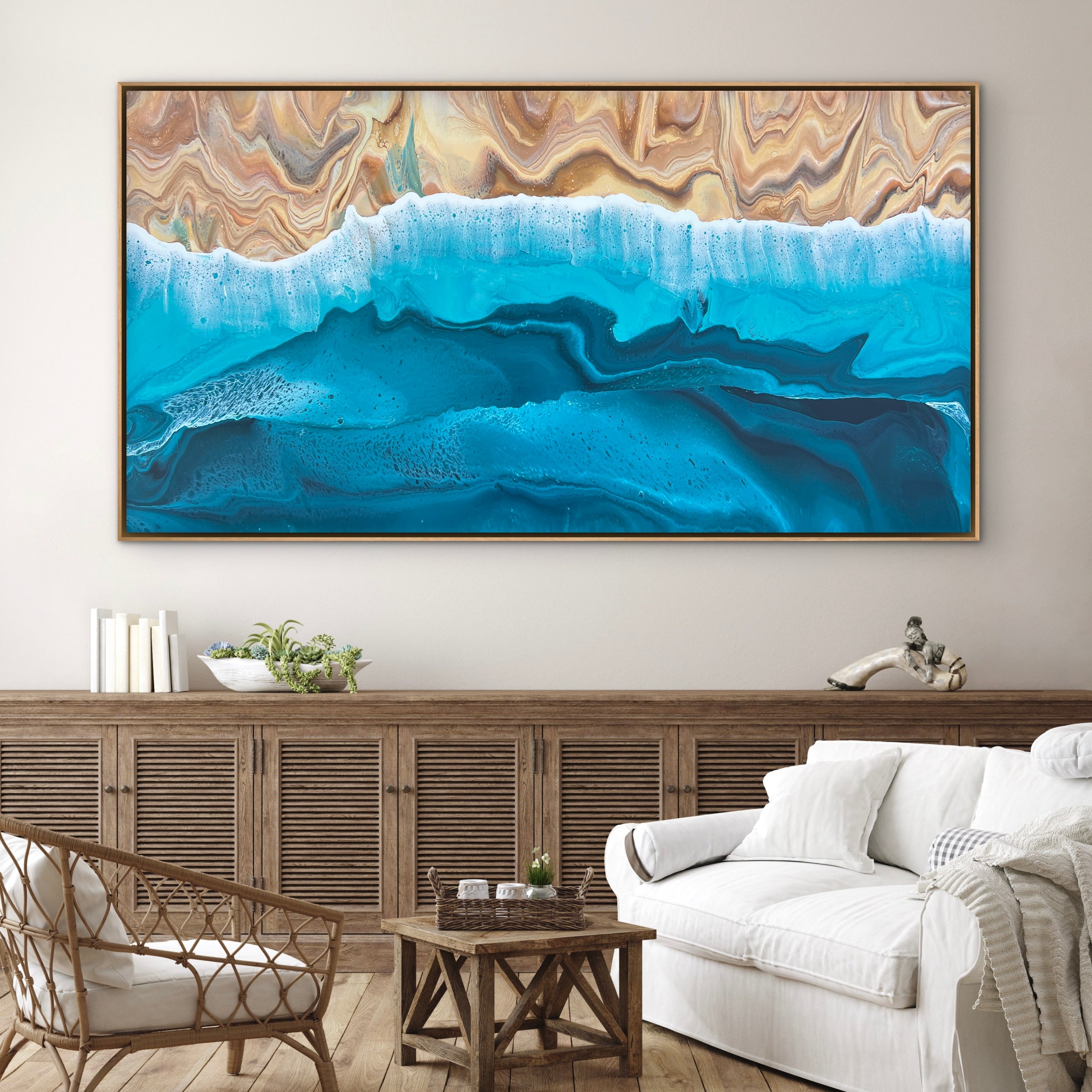 The Endless Coast 190cm x 100cm Beach Abstract Art Painting