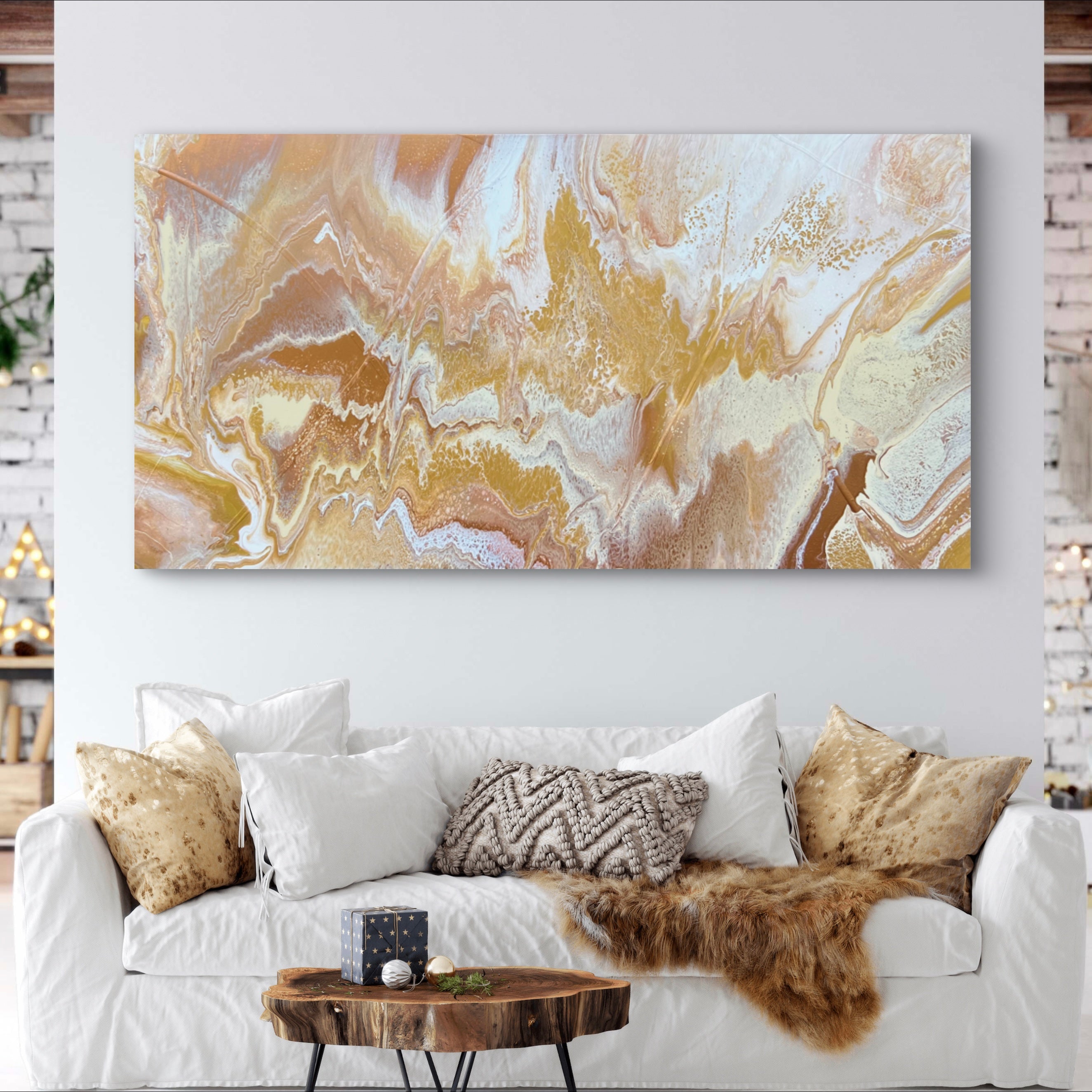 Natural Sardonyx 190cm x 100cm Textured Abstract Art Painting