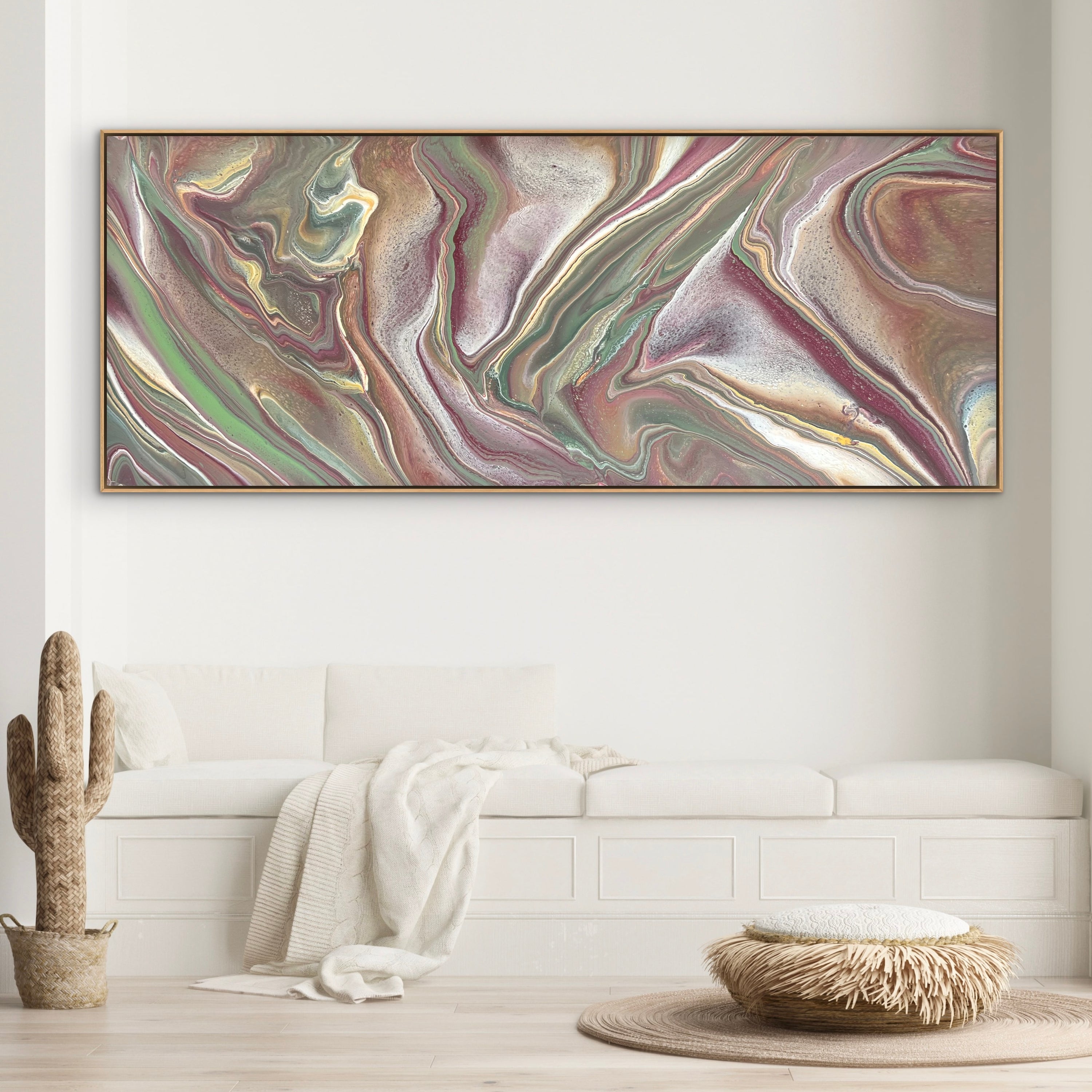 Jaded Mauve 200cm x 80cm Abstract Art Painting