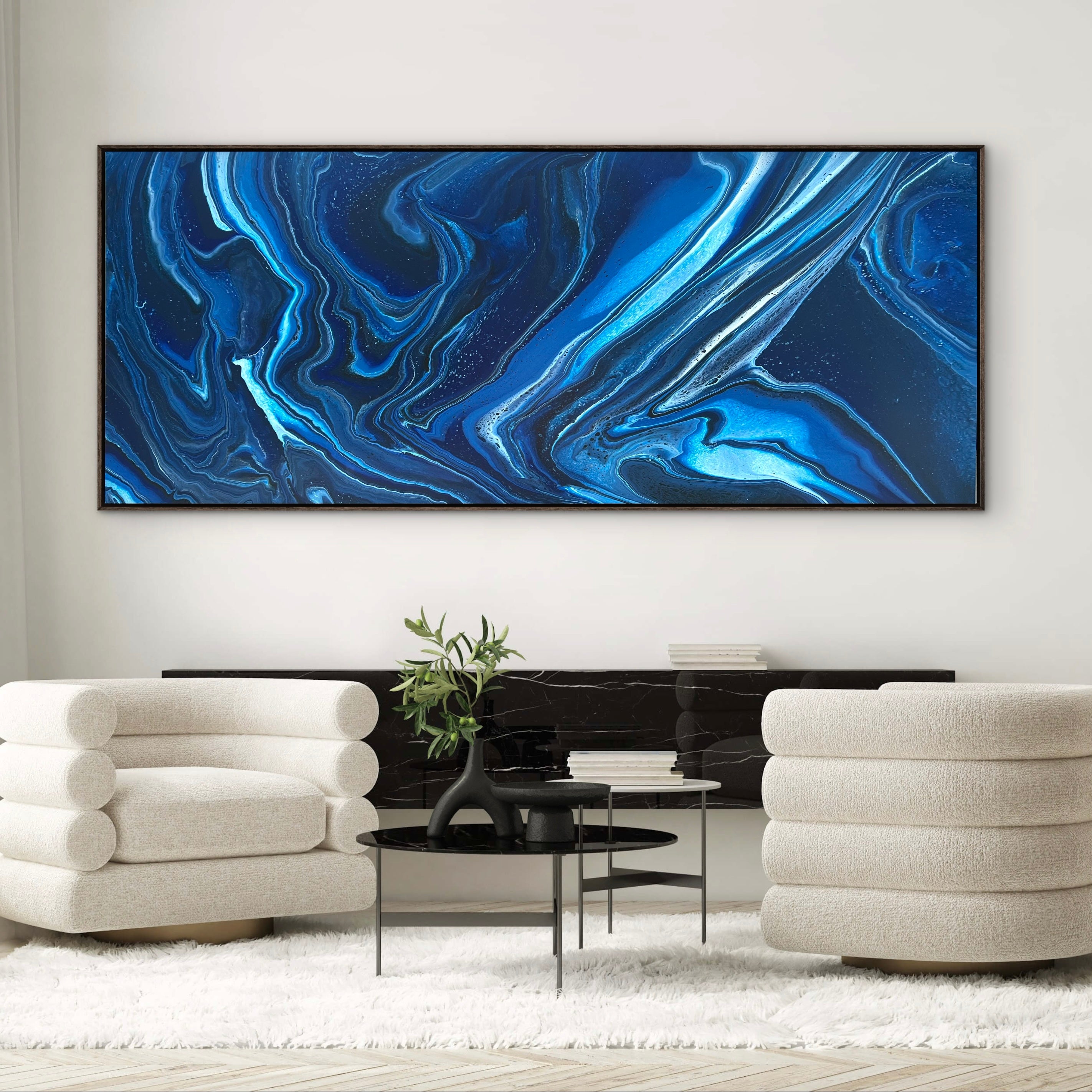 Echoing Depths 240cm x 100cm Abstract Art Painting