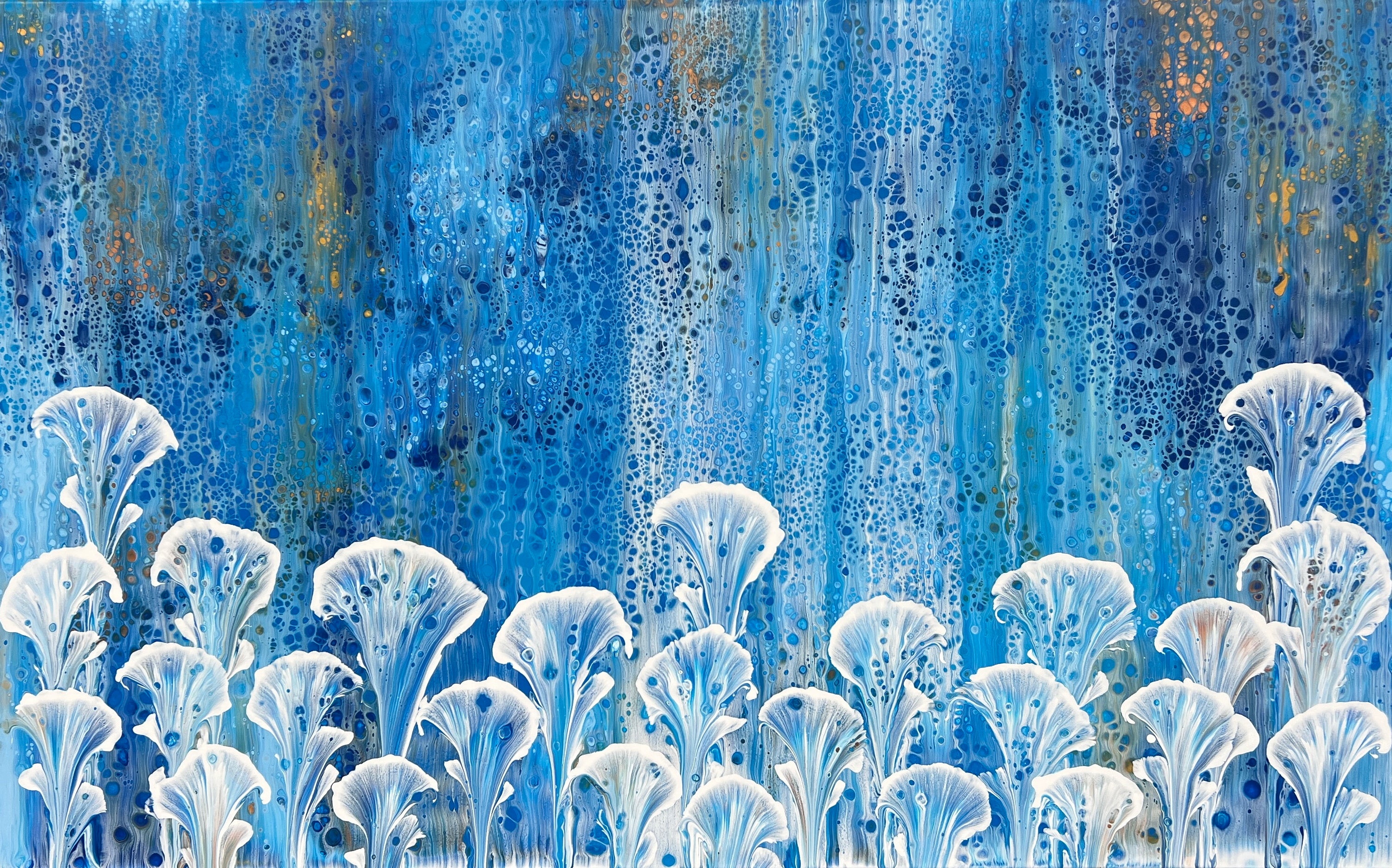 The Reef 160cm x 100cm Floral and Coral Art Painting