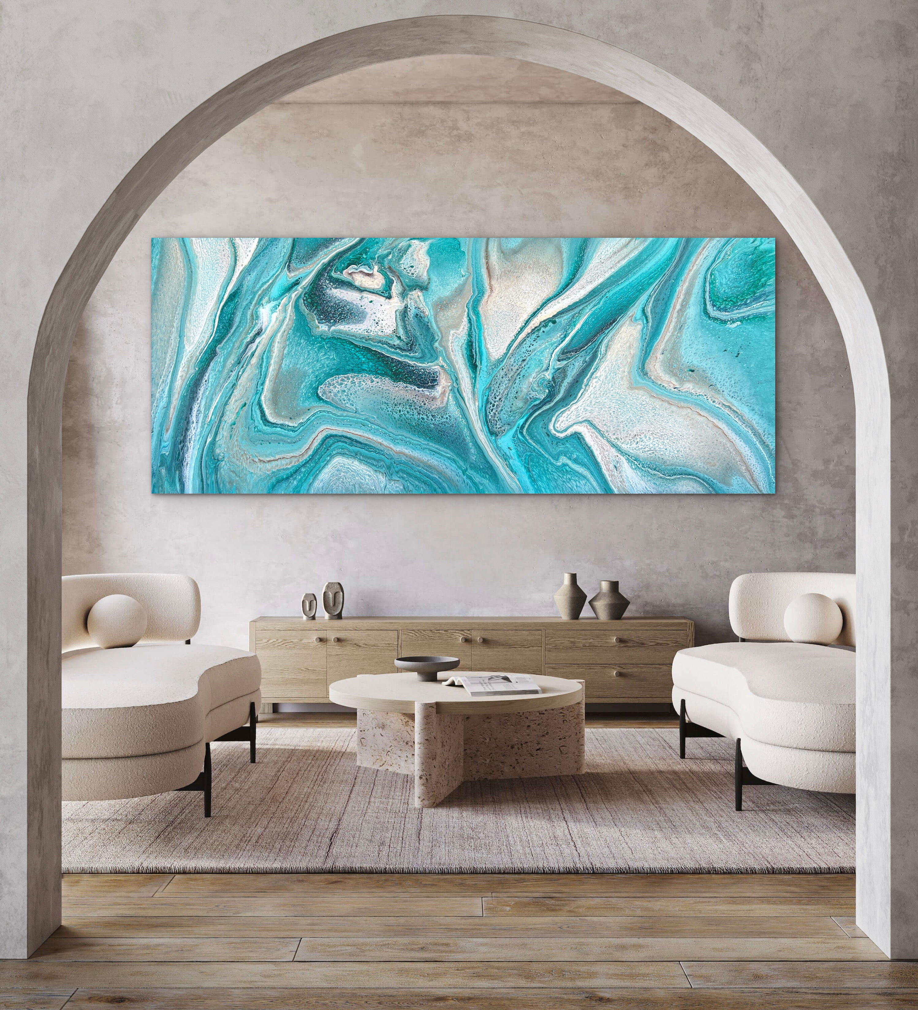The Cove 240cm x 100cm Abstract Art Painting