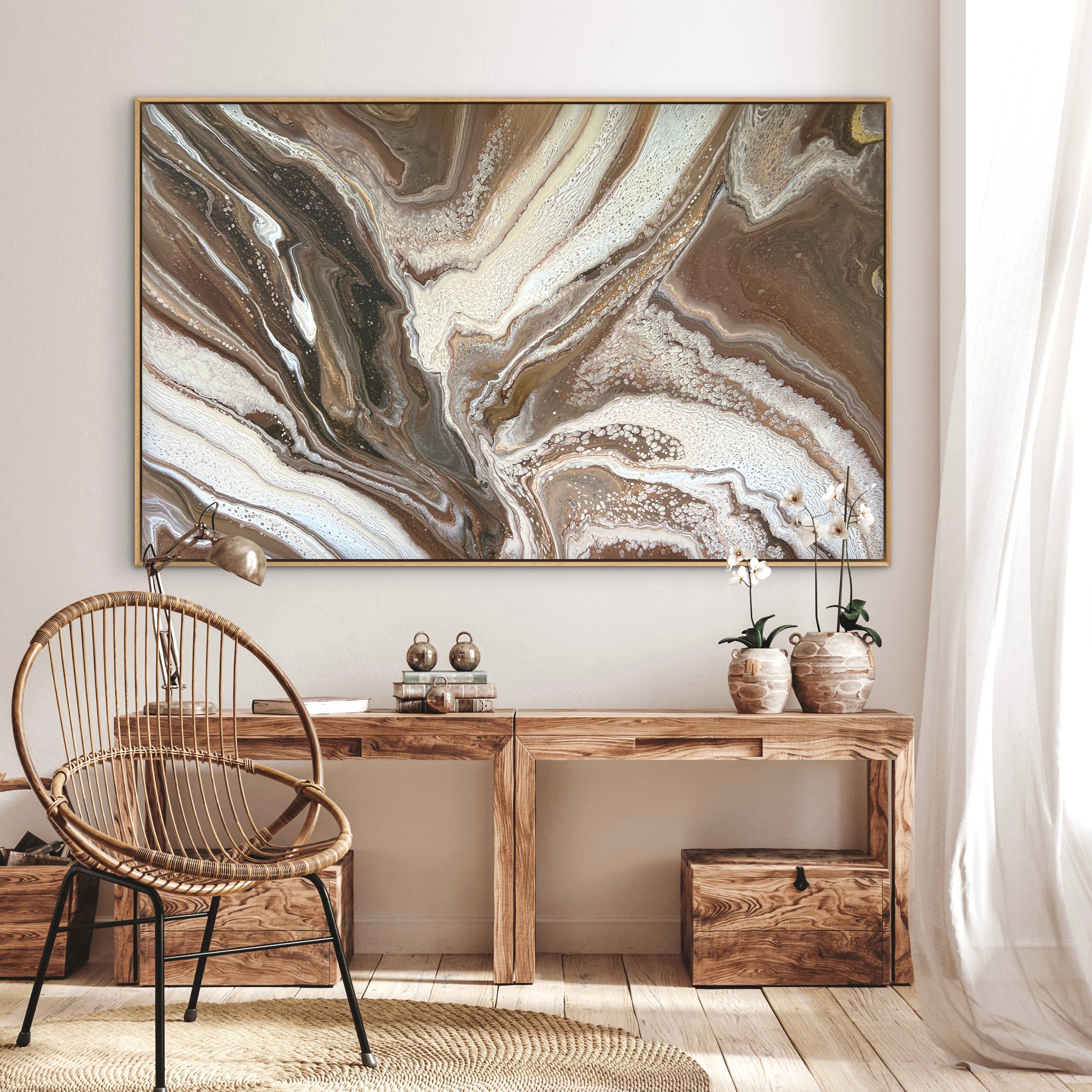 Mocha and Sugar 160cm x 100cm Abstract Art Painting