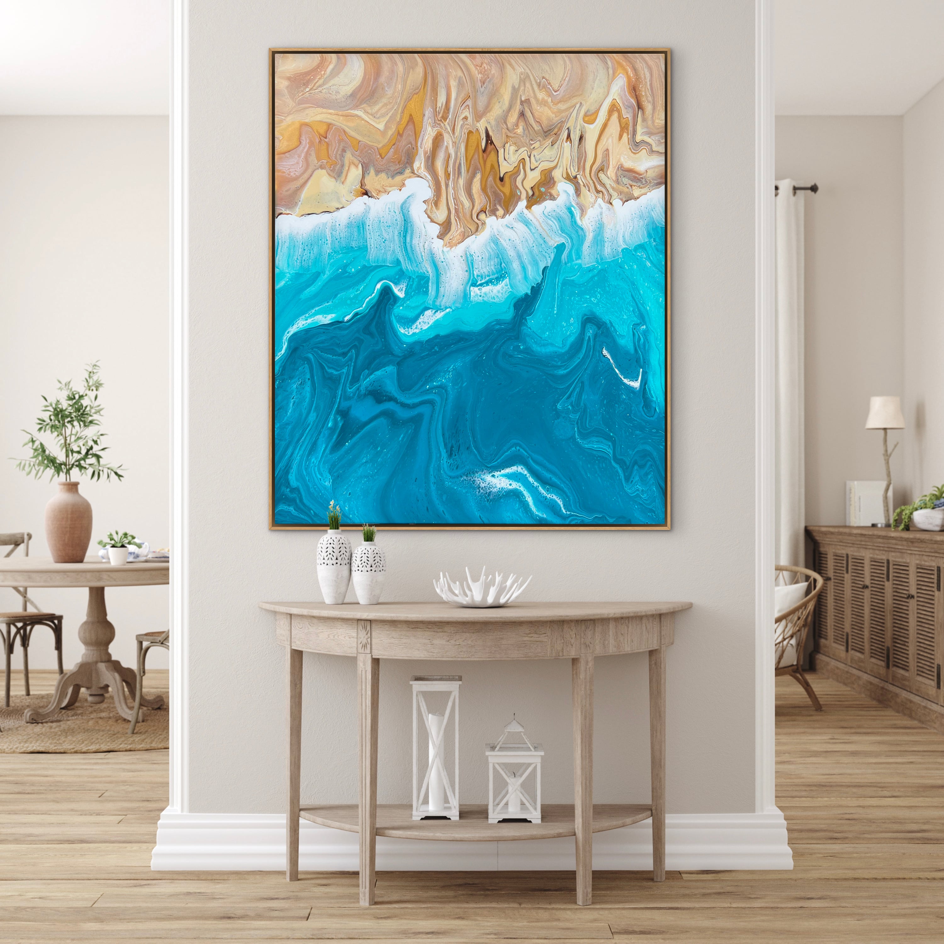 Tidal Echo 120cm x 100cm Beach Abstract Art Painting
