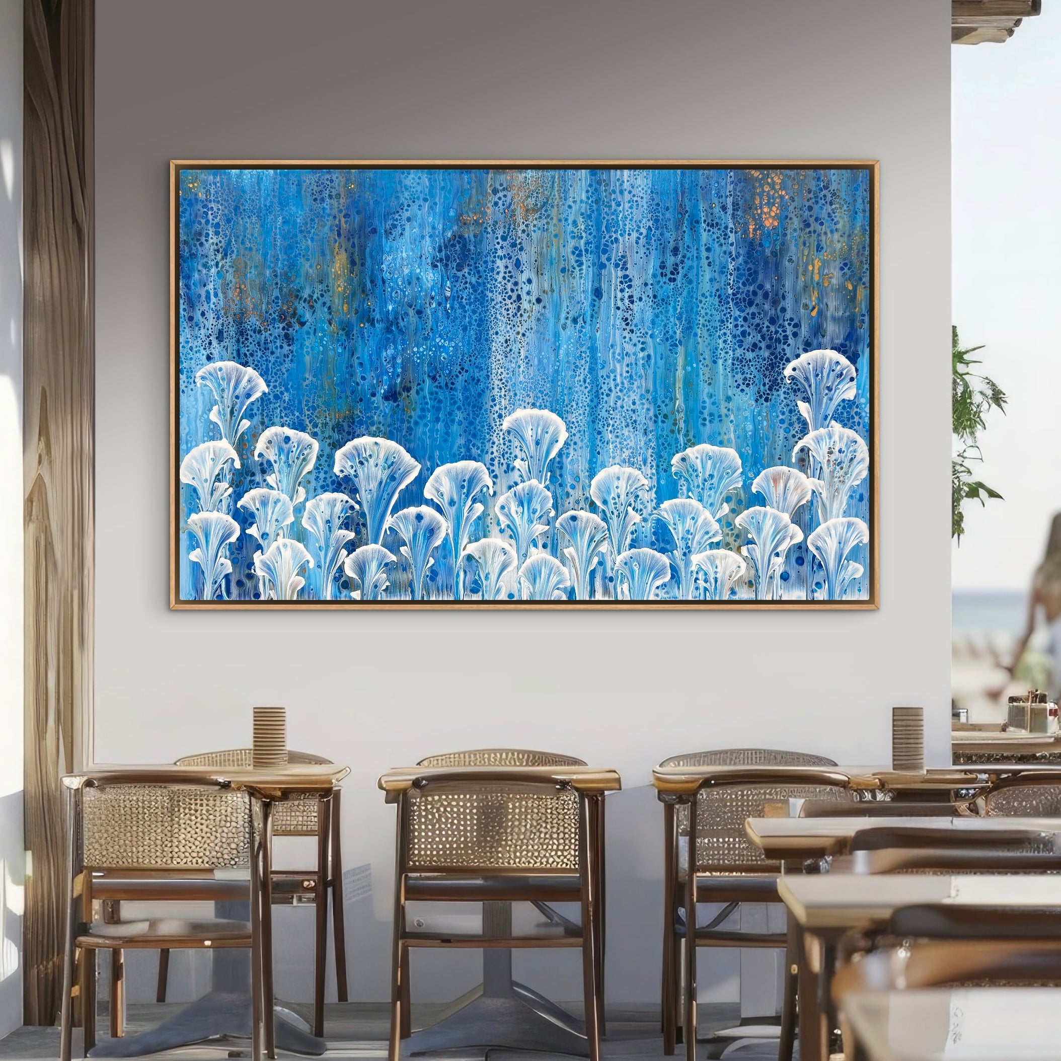 The Reef 160cm x 100cm Floral and Coral Art Painting