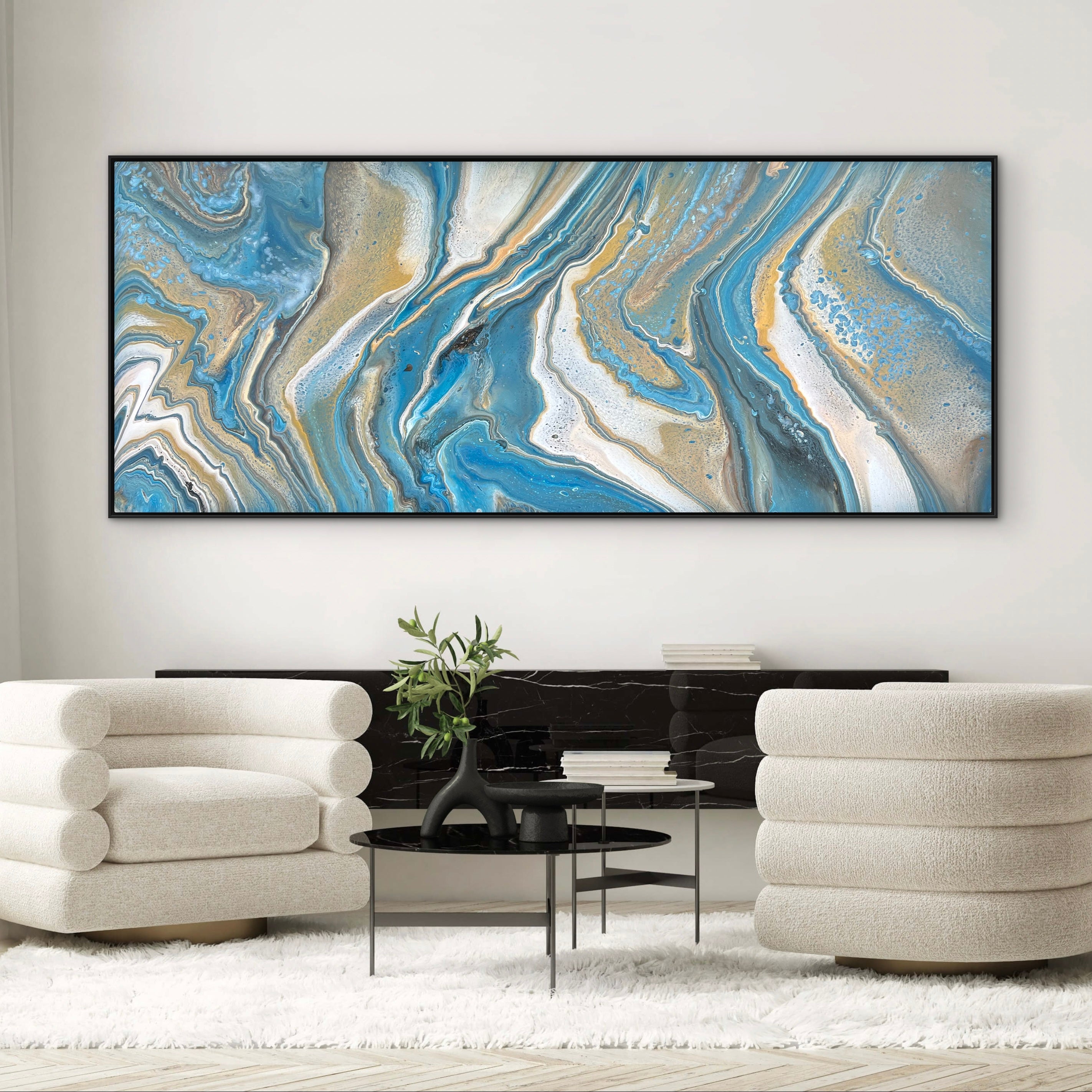 Ocean Calm 240cm x 100cm Abstract Art Painting