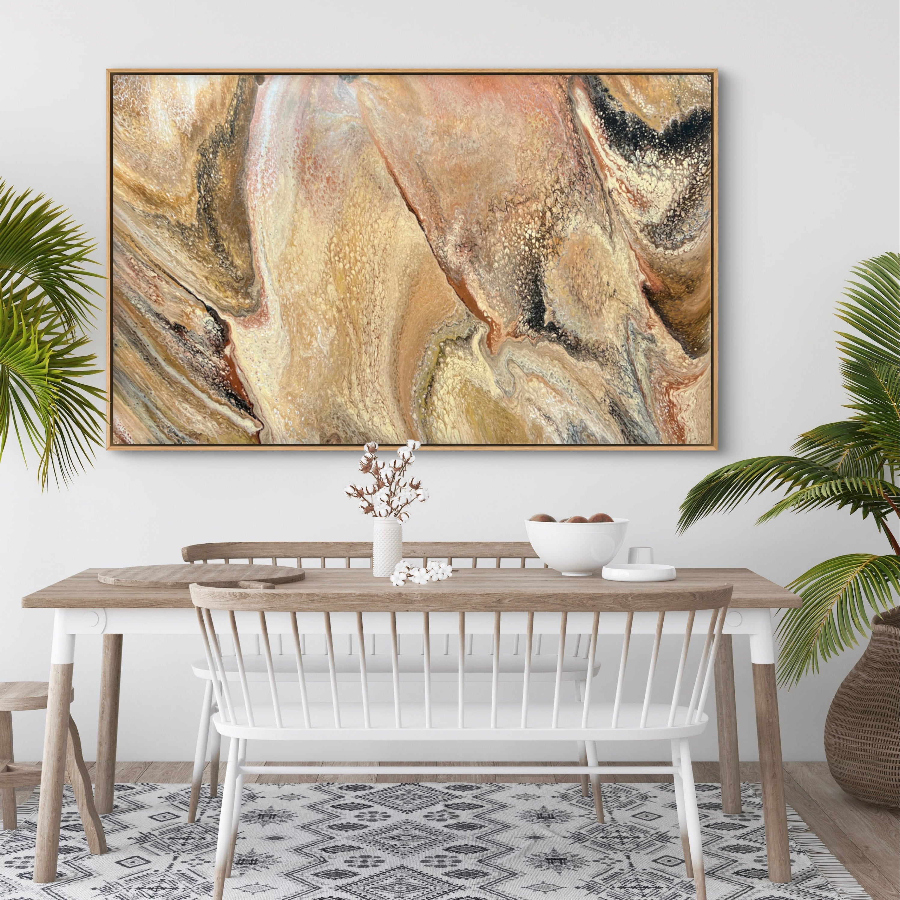 Golden Nevada 160cm x 100cm Abstract Art Painting