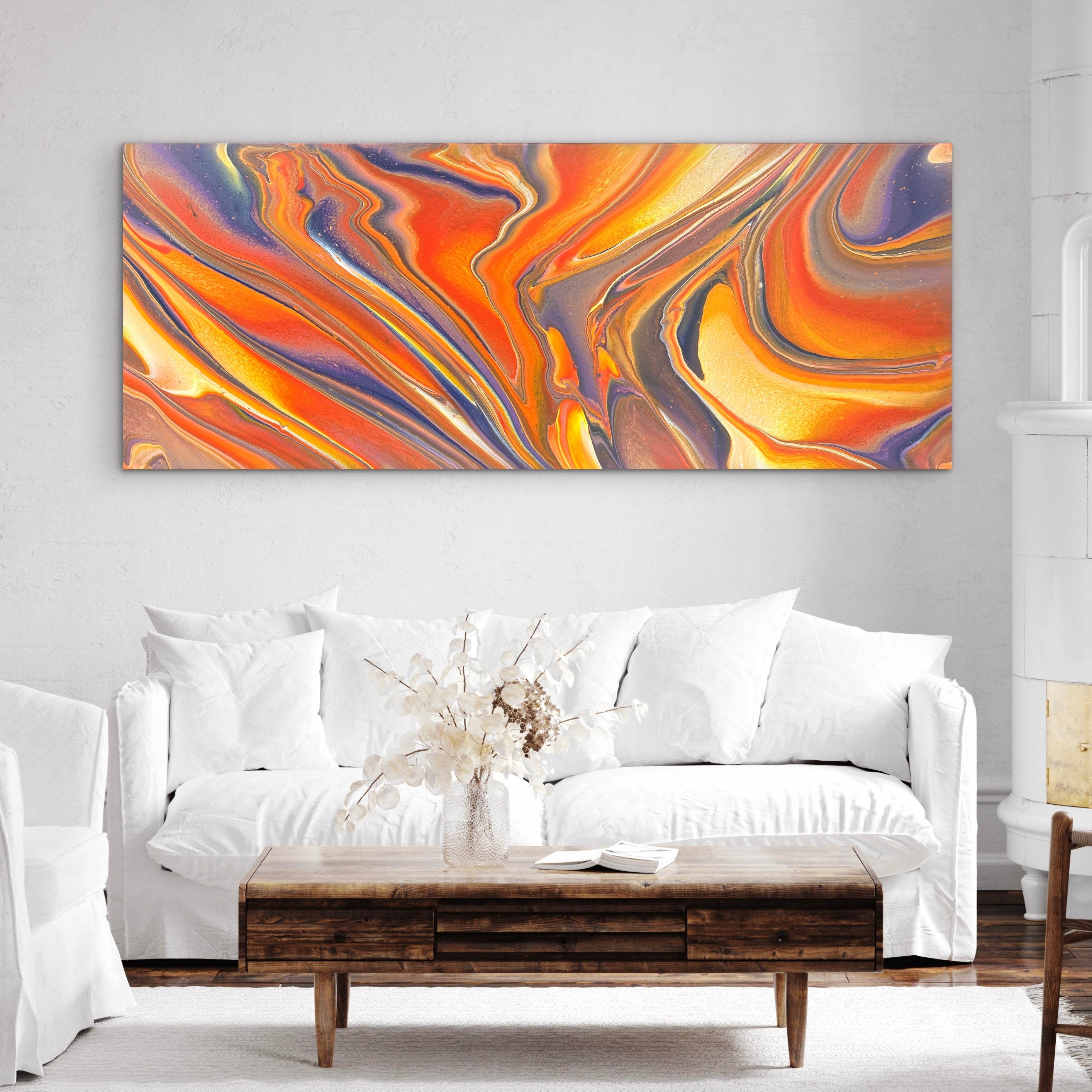 At Sunset... 200cm x 80cm Abstract Art Painting