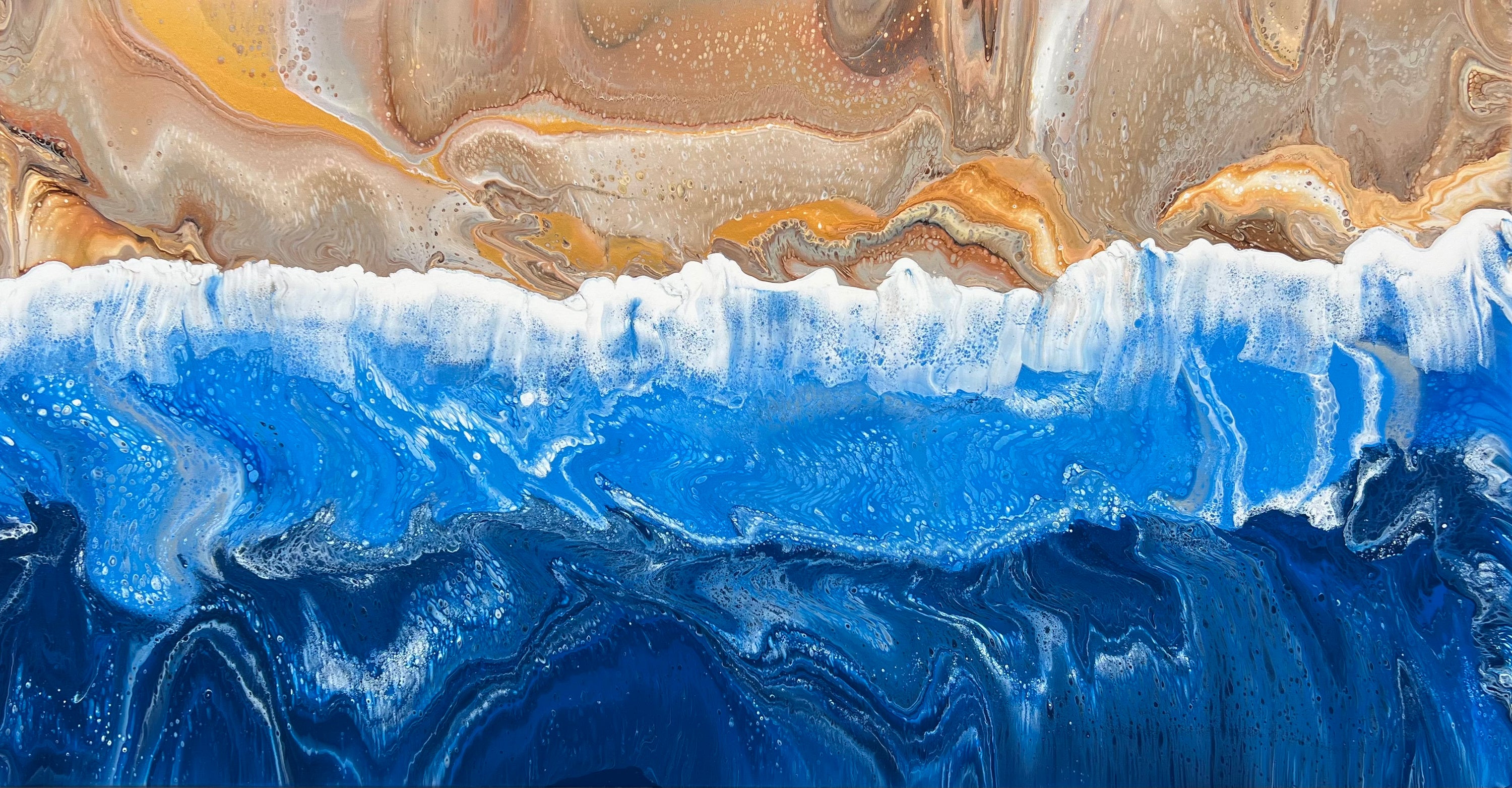 Coastal Breeze 190cm x 100cm Beach Abstract Art Painting (SOLD)