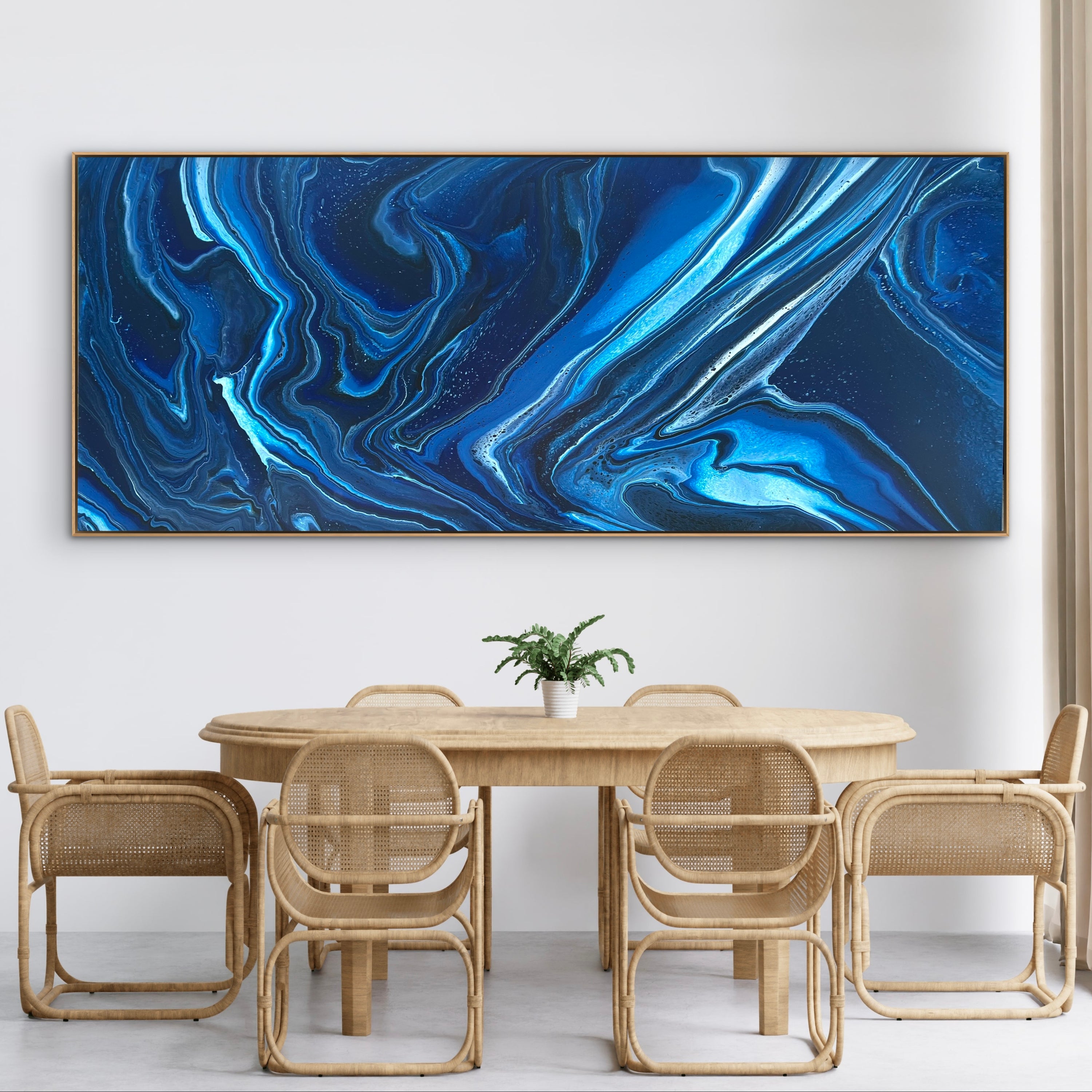 Echoing Depths 240cm x 100cm Abstract Art Painting