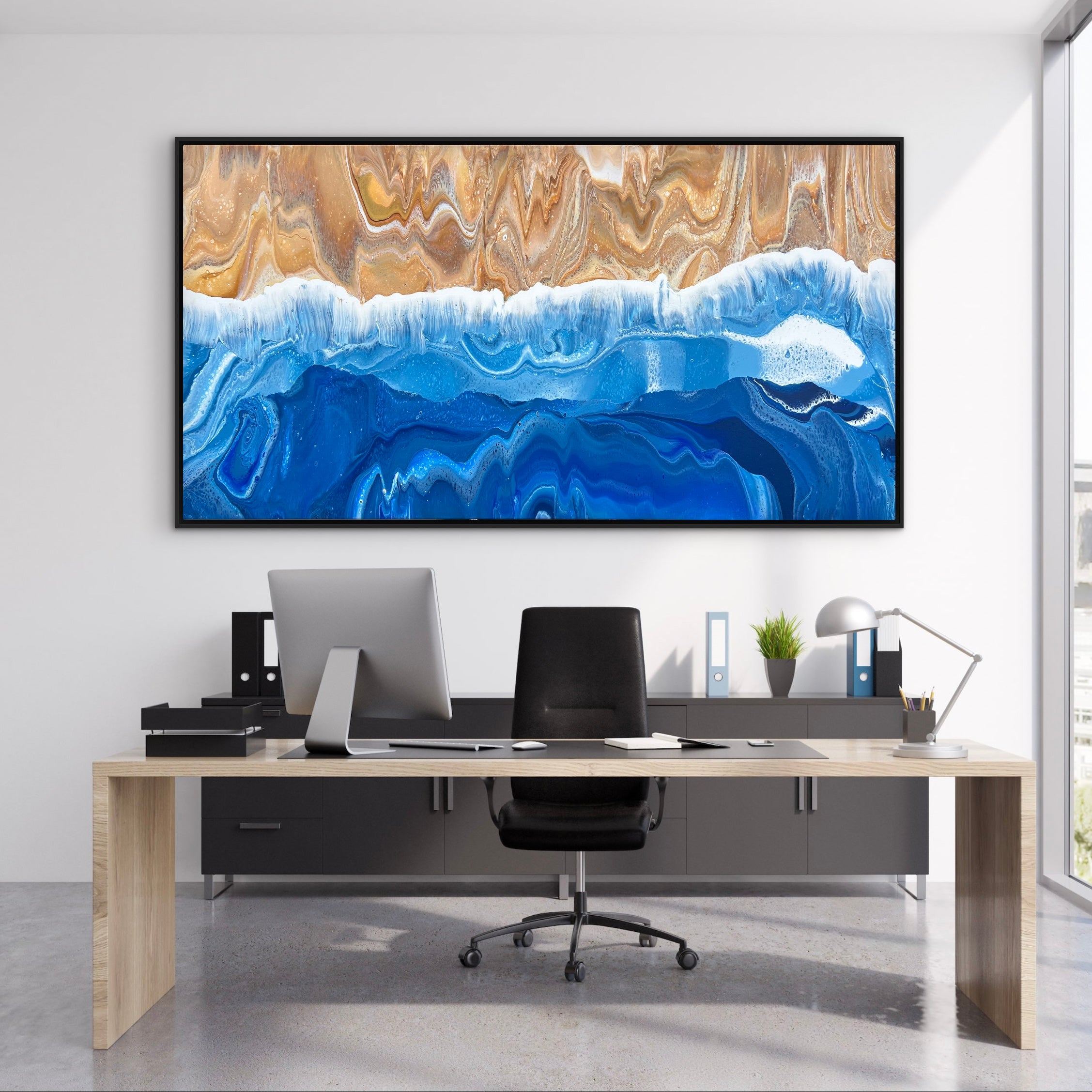 Coastal Drift 190cm x 100cm Beach Abstract Art Painting (SOLD)