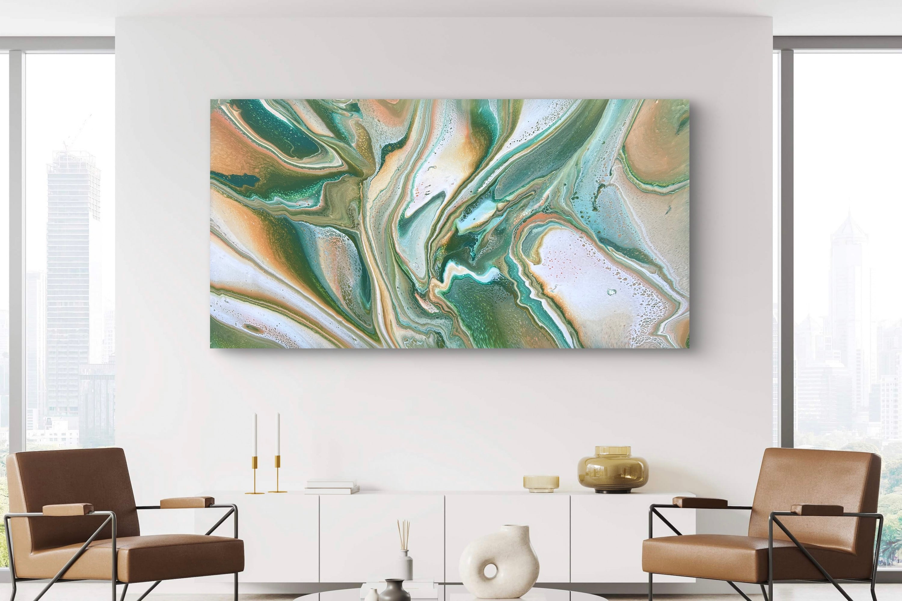Lush Terracotta 190cm x 100cm Abstract Art Painting