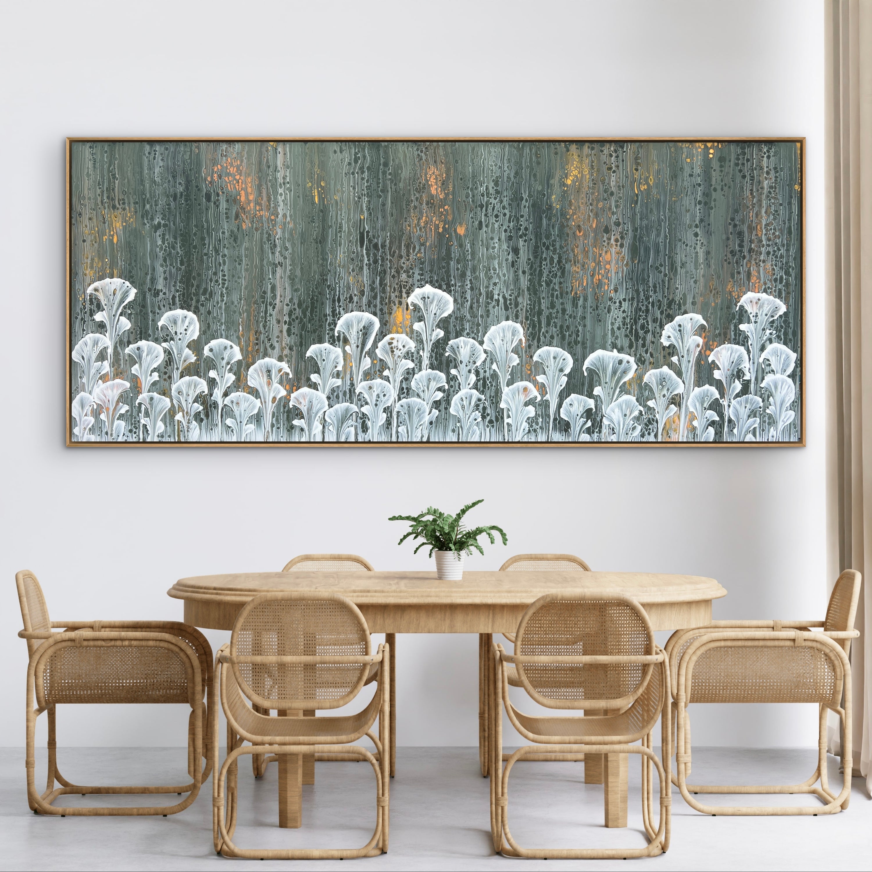 Stay... 240cm x 100cm Floral and Coral Art Painting