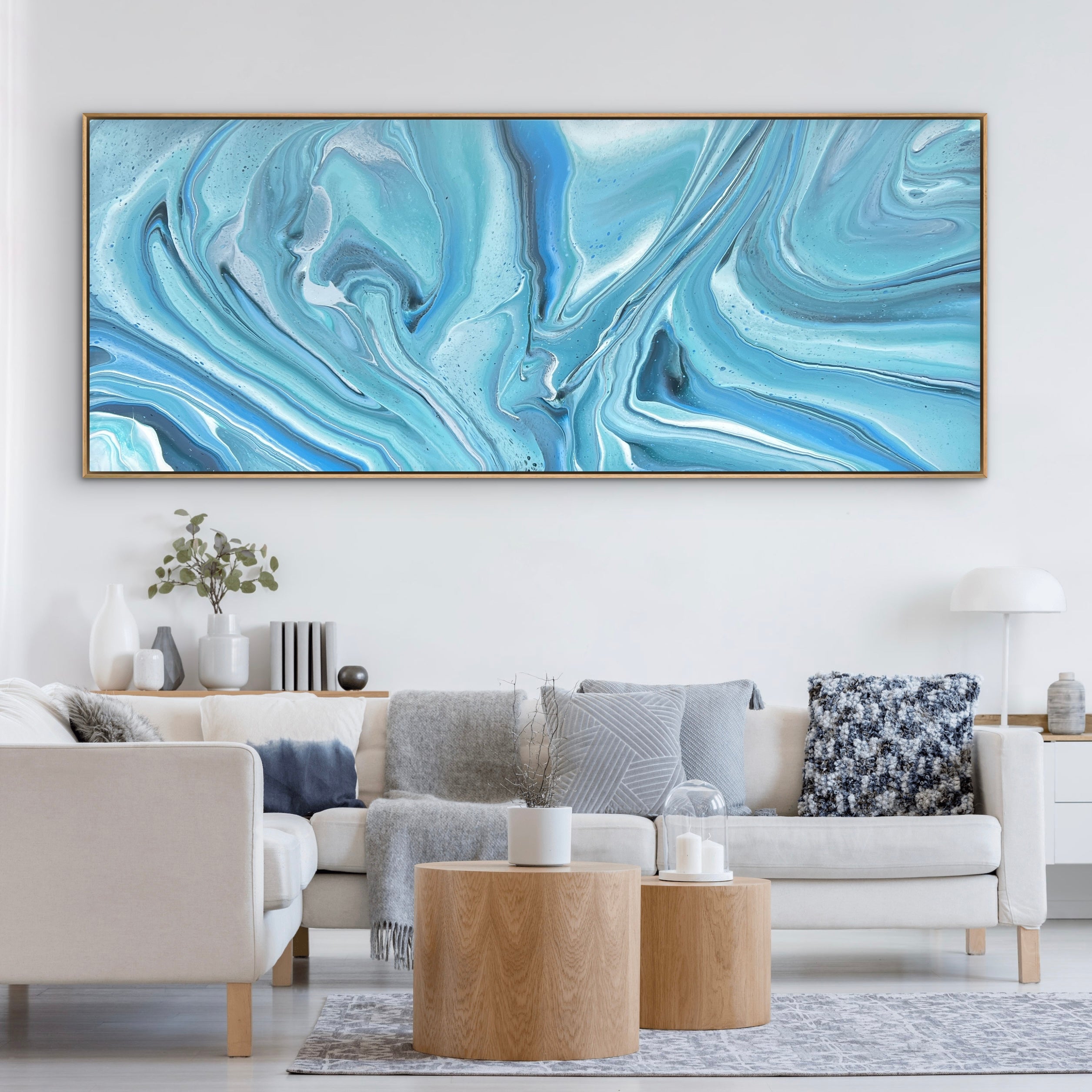 Calming Drift 200cm x 80cm Abstract Art Painting