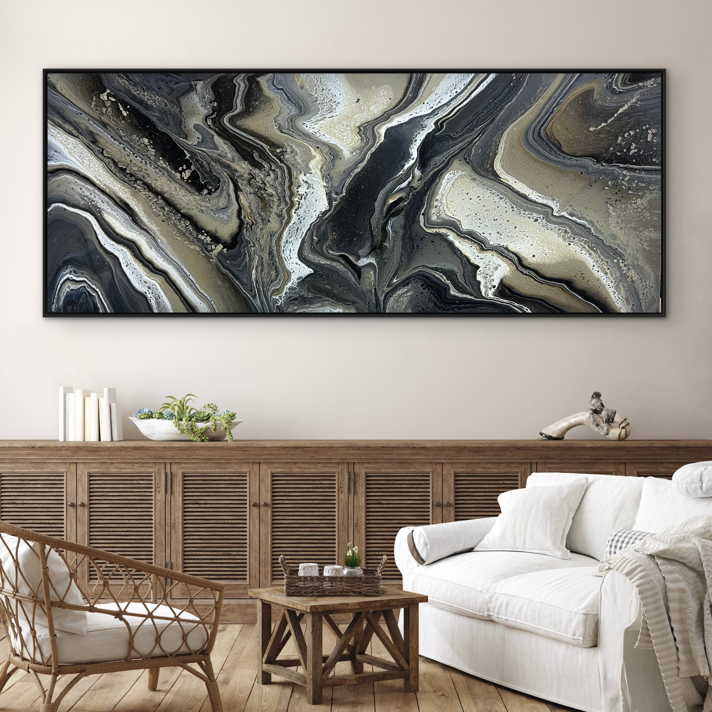 Shadow 200cm x 80cm Abstract Art Painting
