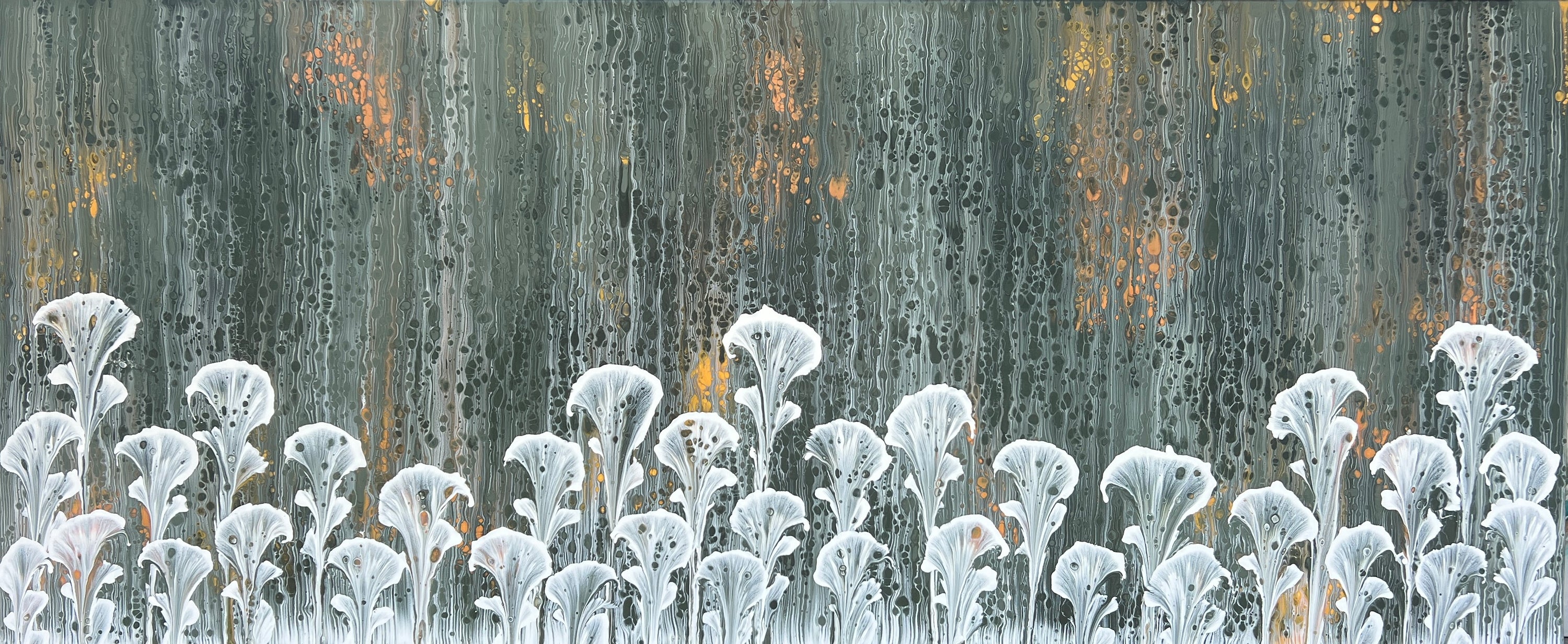 Stay... 240cm x 100cm Floral and Coral Art Painting