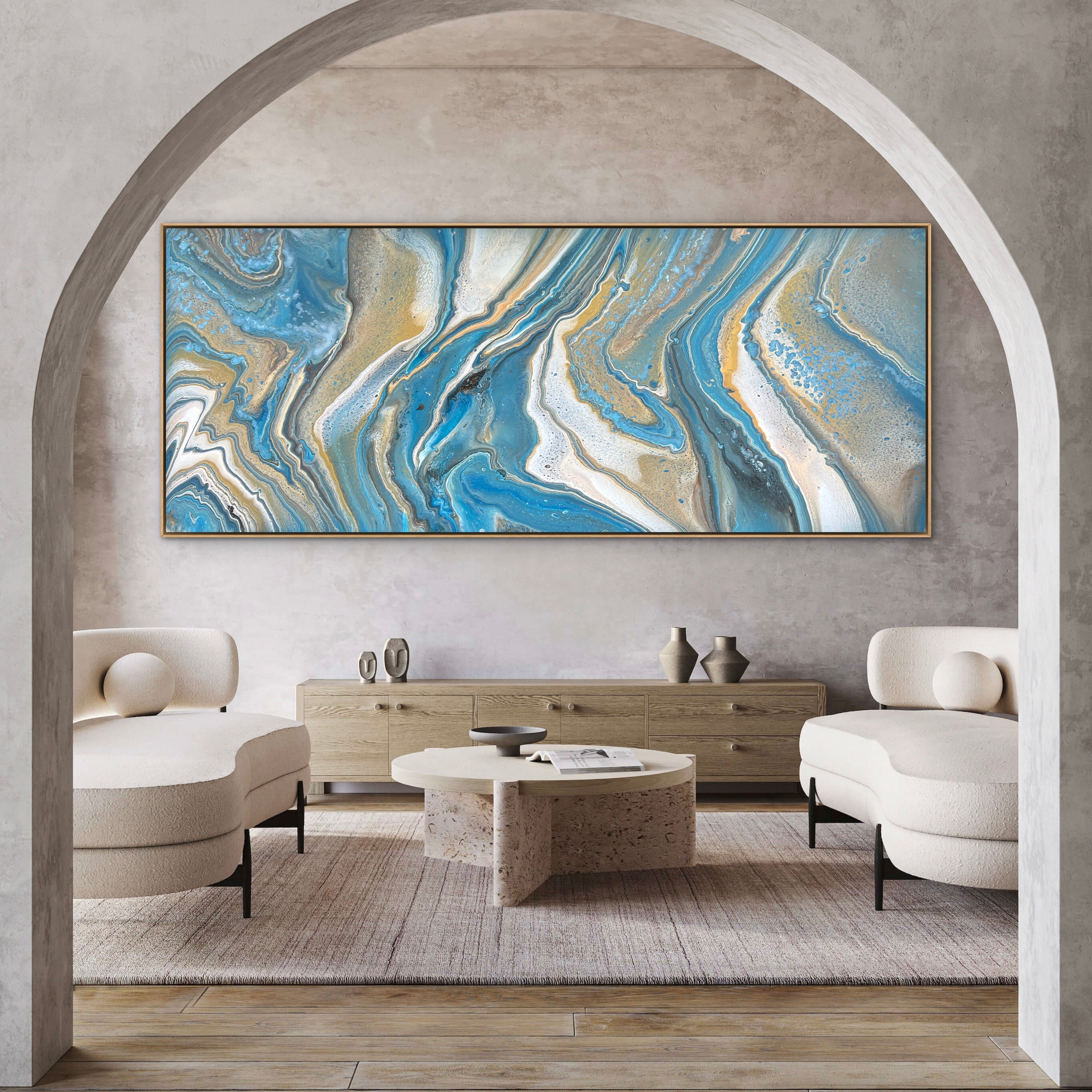 Ocean Calm 240cm x 100cm Abstract Art Painting