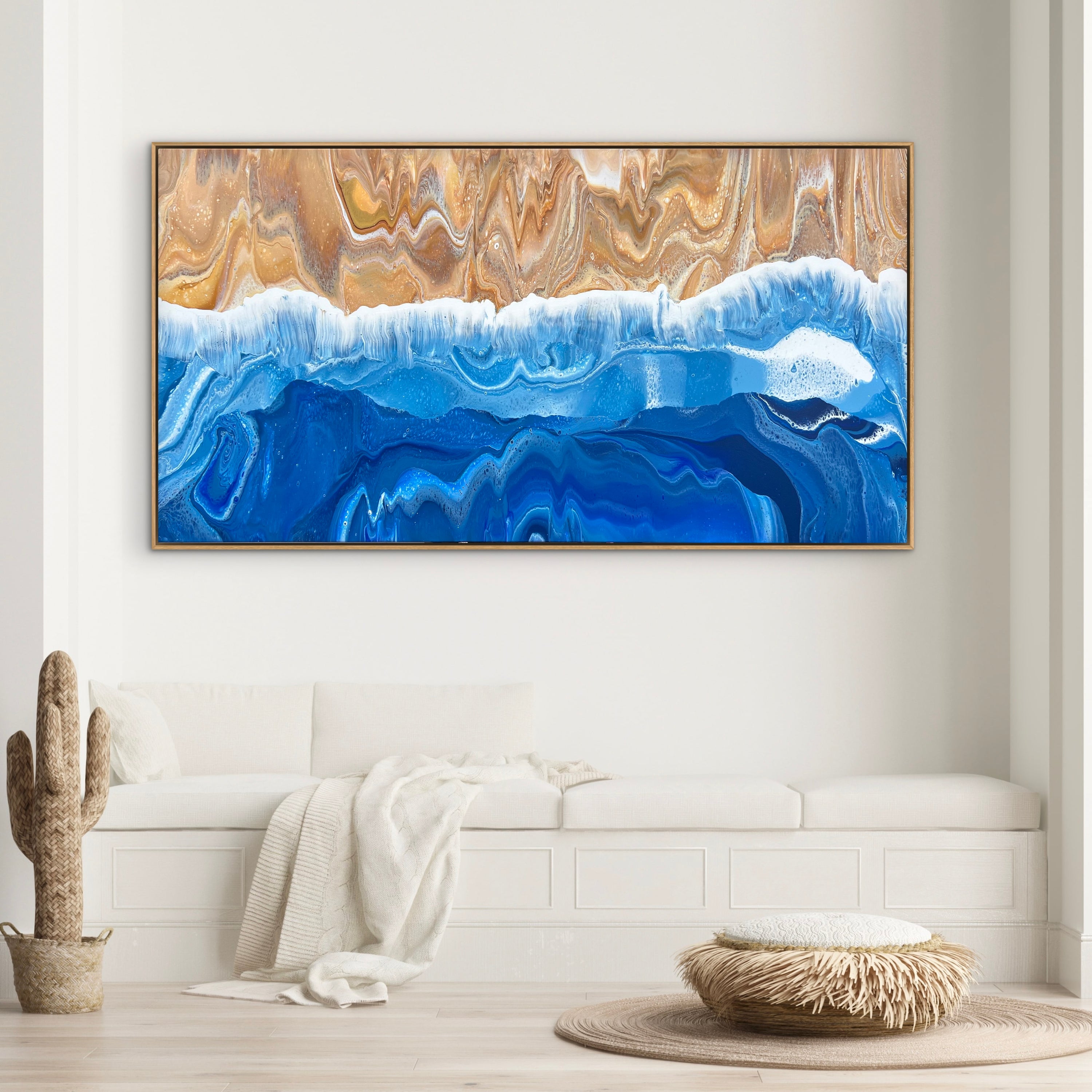 Coastal Drift 190cm x 100cm Beach Abstract Art Painting (SOLD)
