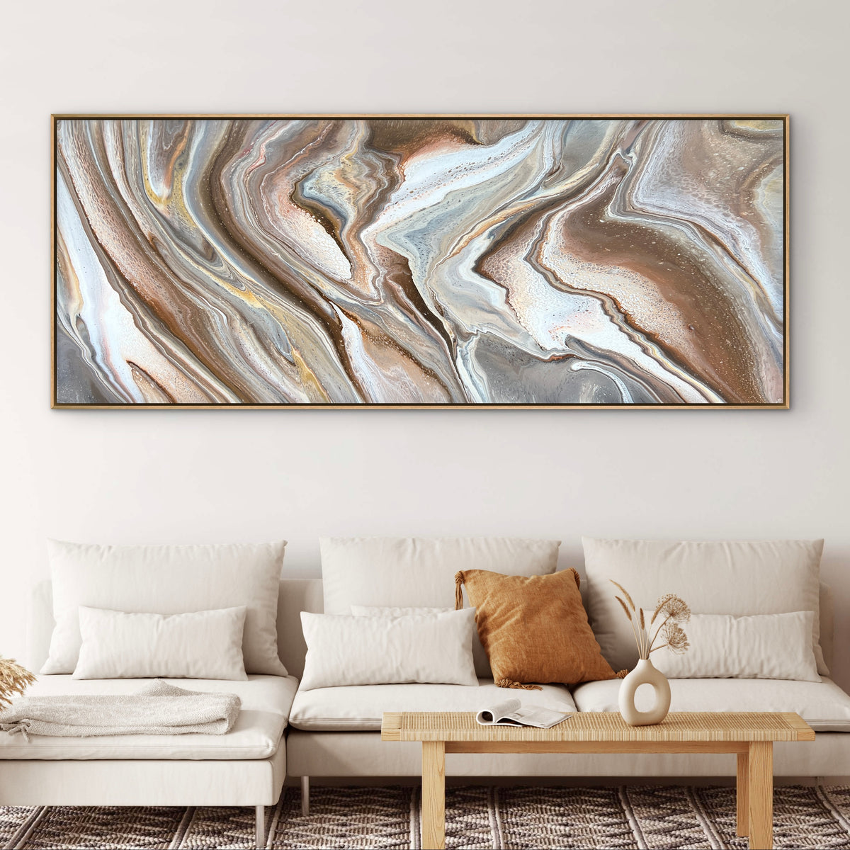 Slated Earth 200cm x 80cm Abstract Art Painting