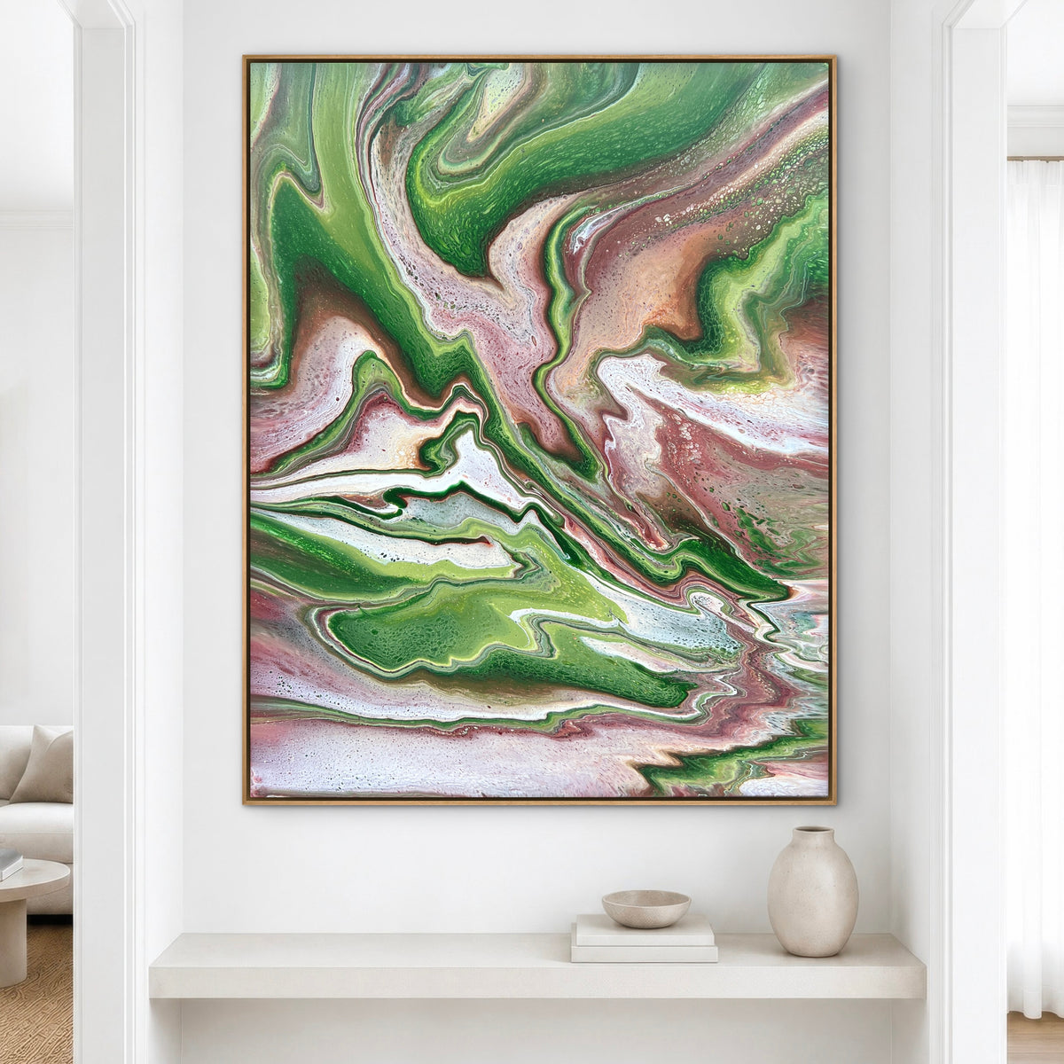 Mauve and Sap 120cm x 150cm Abstract Art Painting
